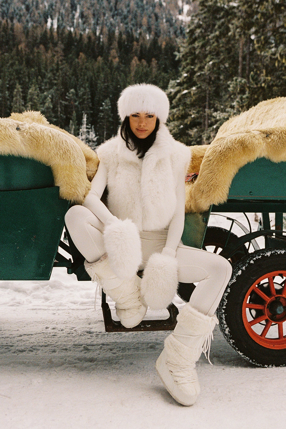 Alpine Cloud Faux Fur Vest - Image 21