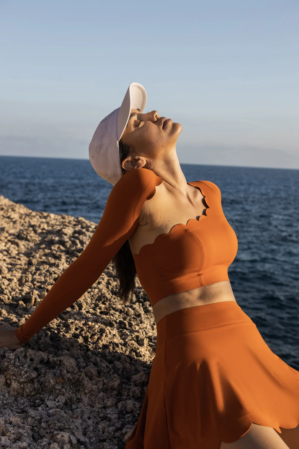 Asymmetrical Long Sleeve Crop Top - Image 24