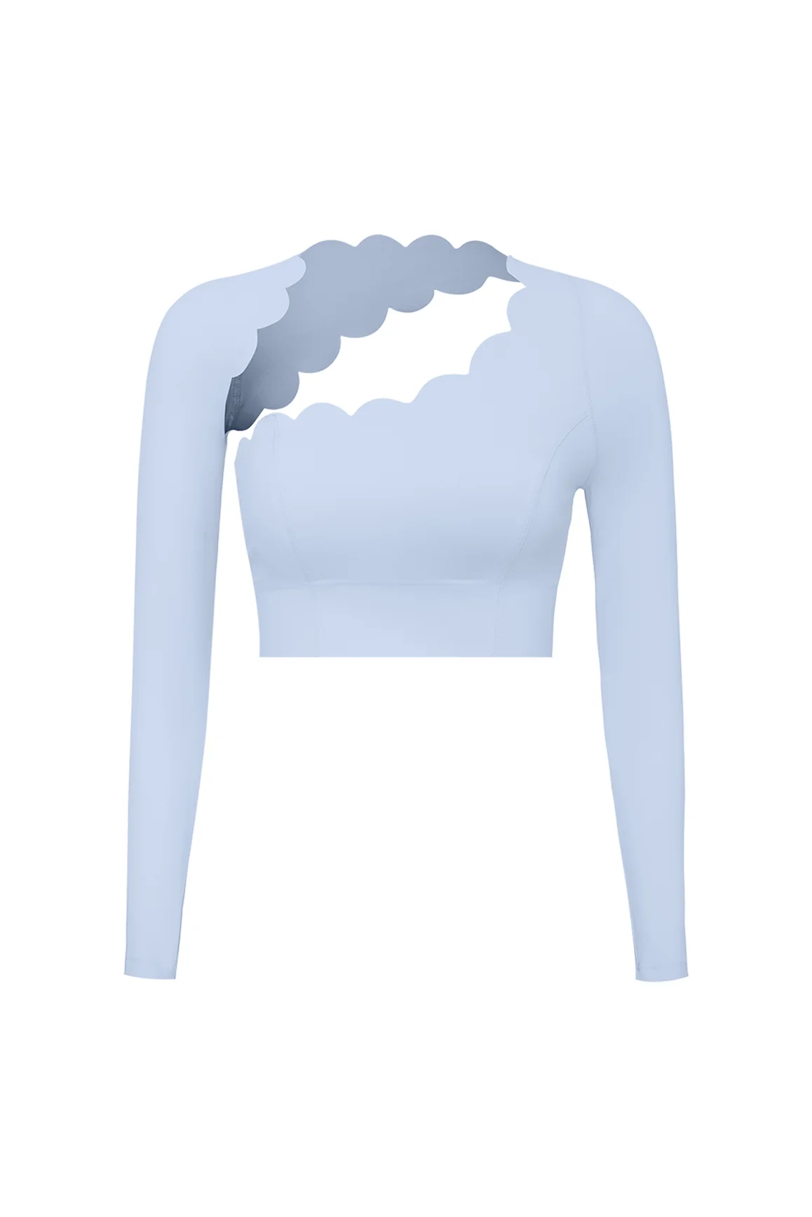 Asymmetrical Long Sleeve Crop Top - Image 33