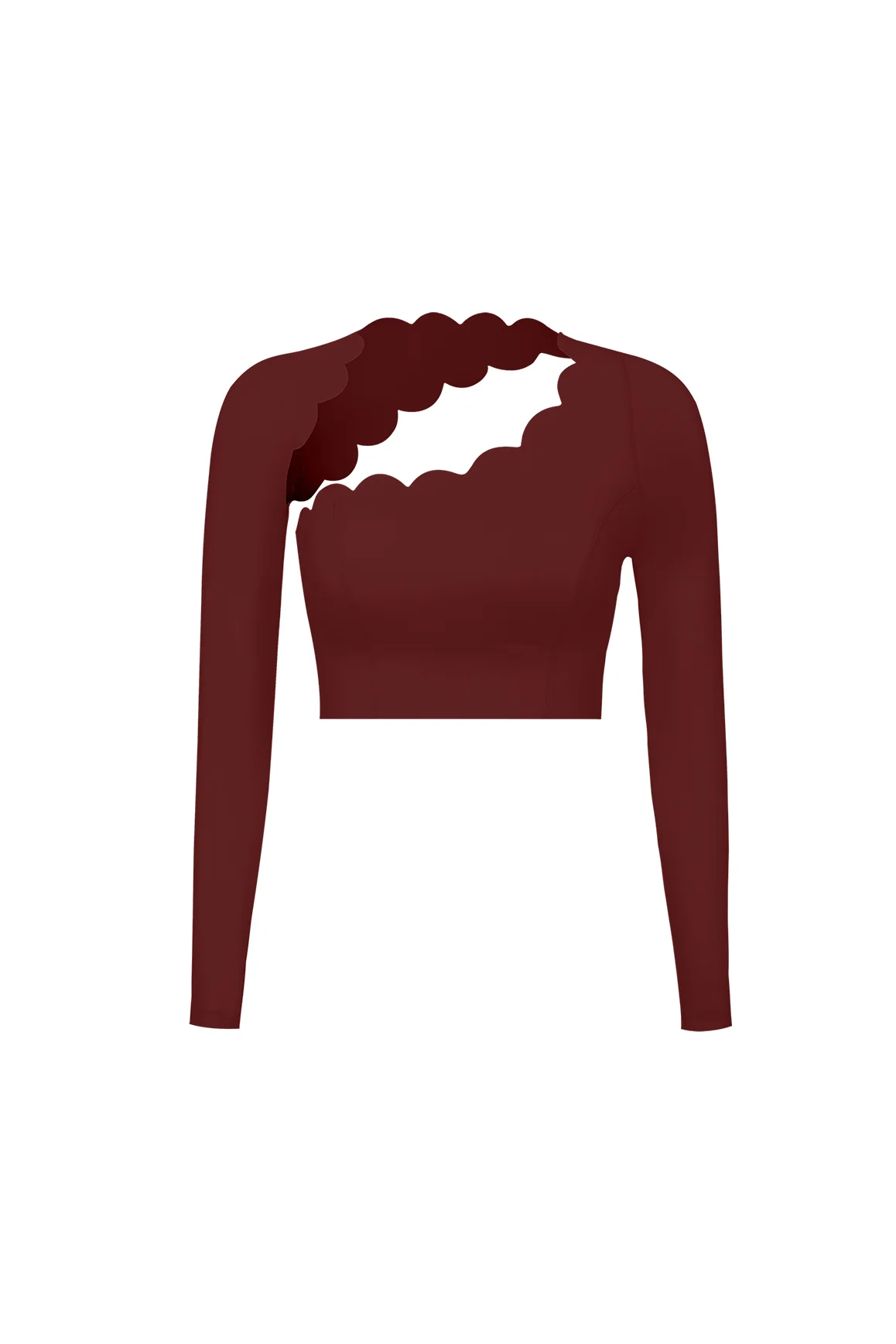Asymmetrical Long Sleeve Crop Top - Image 37