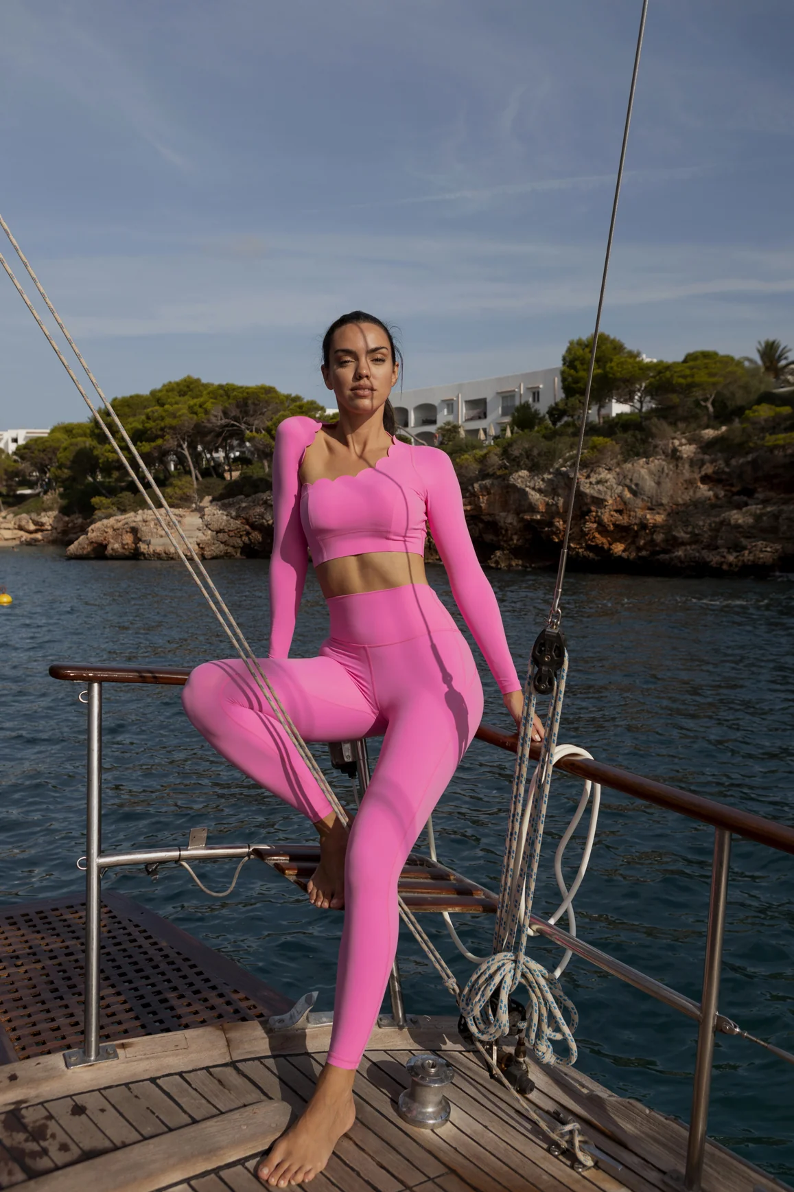 Asymmetrical Long Sleeve Crop Top - Image 5
