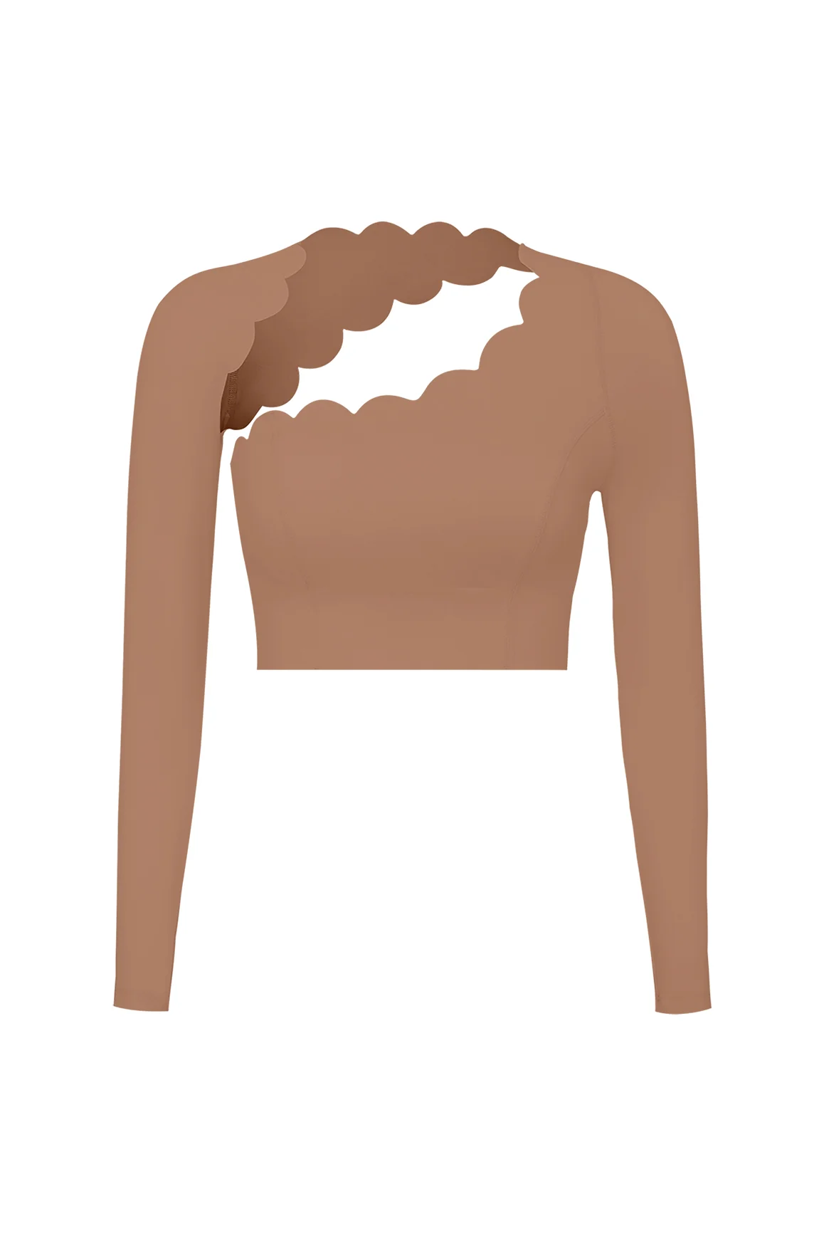 Asymmetrical Long Sleeve Crop Top - Image 35