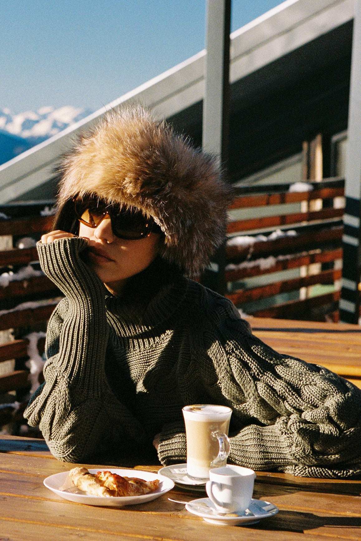 Cable Knit Cape Sweater - Image 11