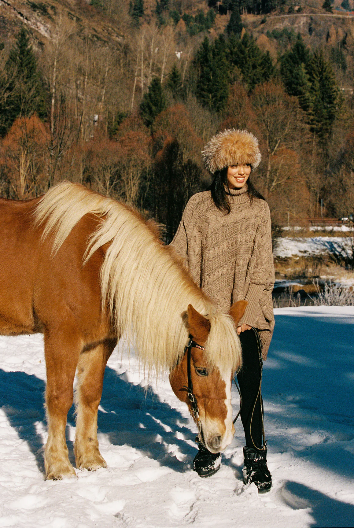 Cable Knit Cape Sweater - Image 12