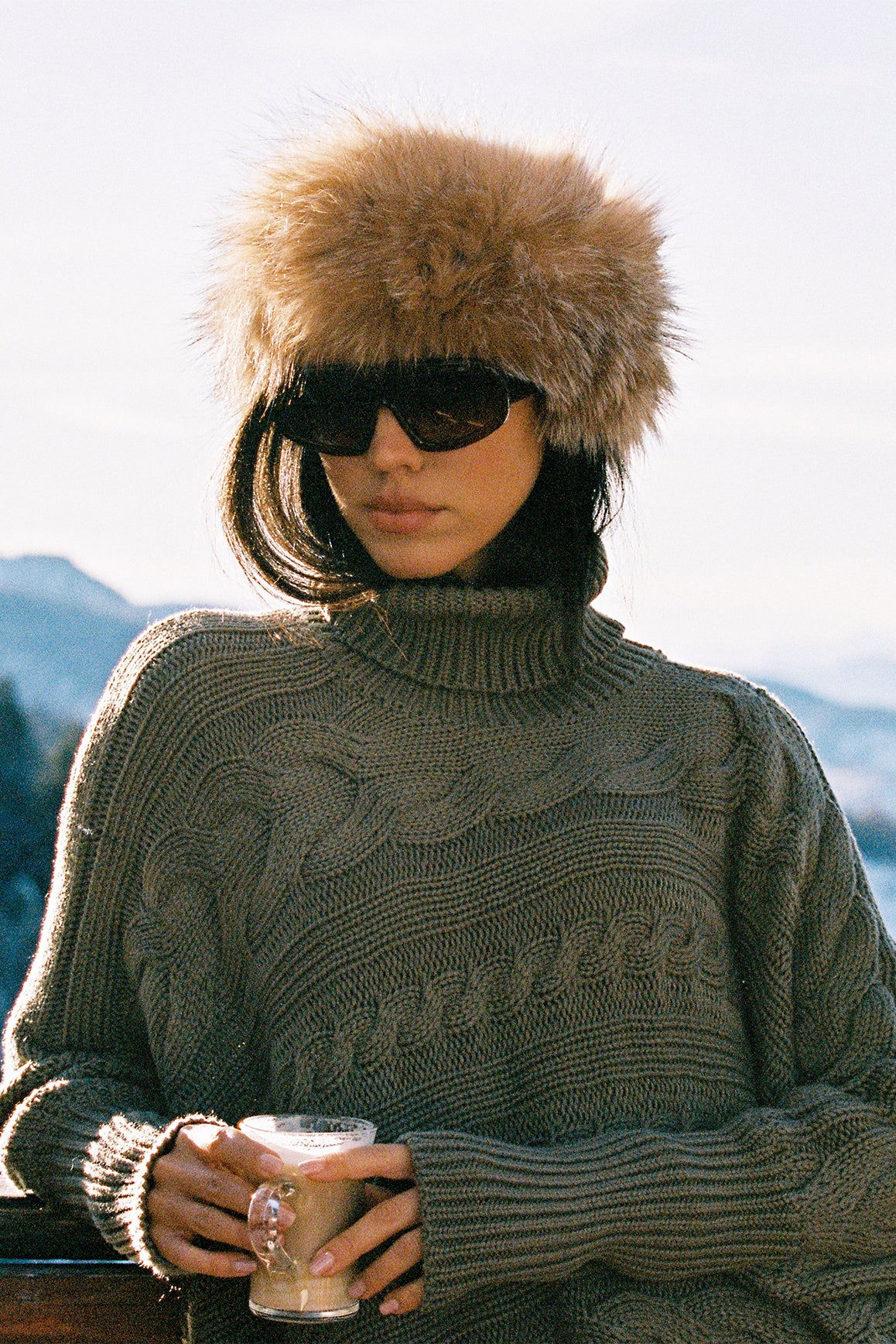 Cable Knit Cape Sweater - Image 15