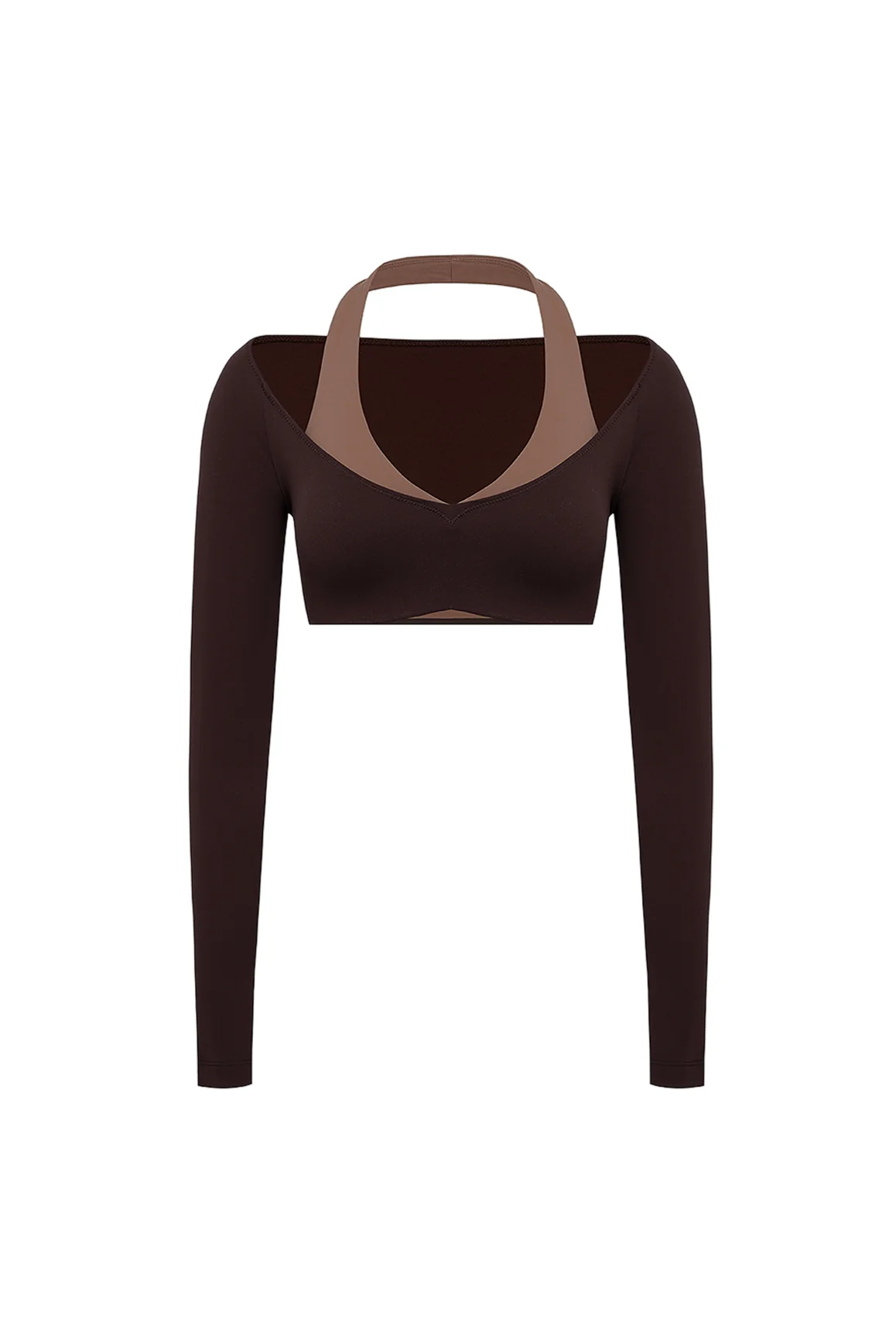 Colorblock One-Piece Long Sleeve Crop Top - Image 19