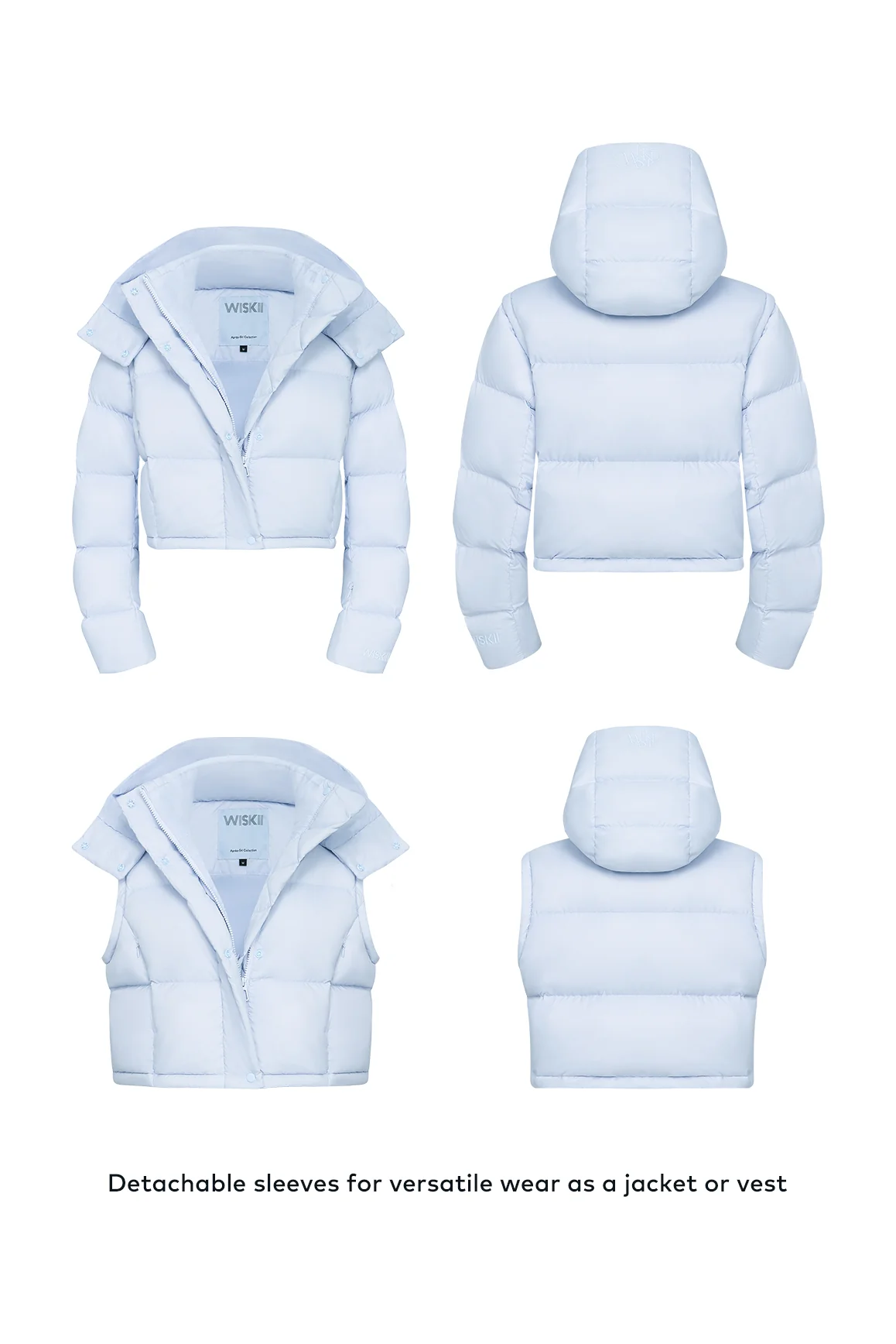 WISKII Cropped Convert Down Jacket - Image 13