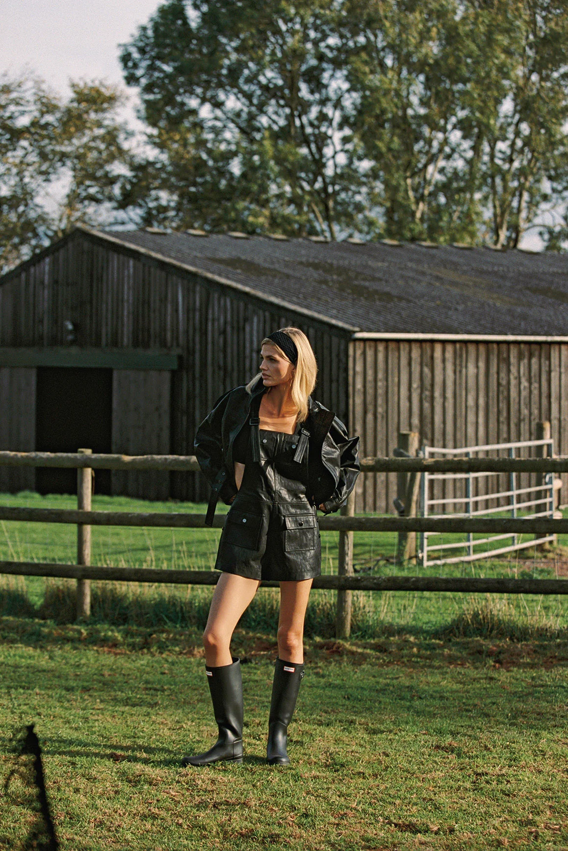 Faux Leather Overall Shorts - Image 13