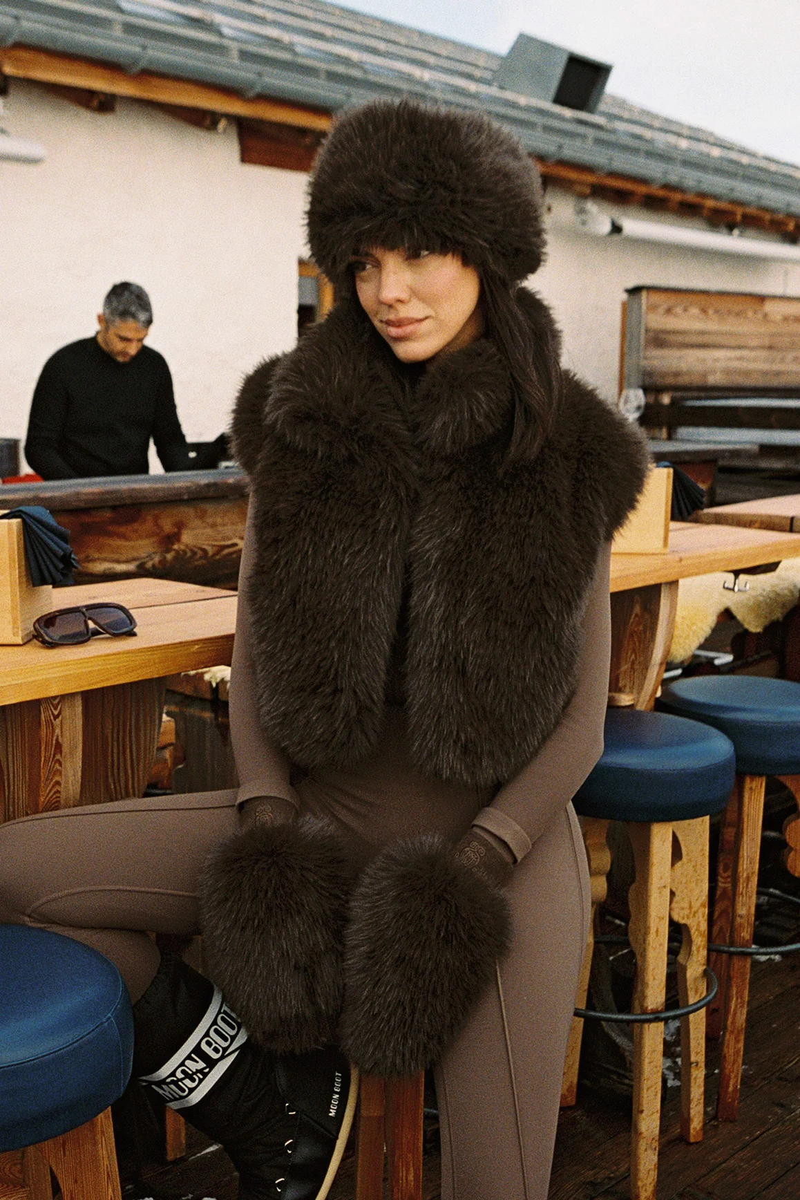 Frost Faux Fur Mittens - Image 4
