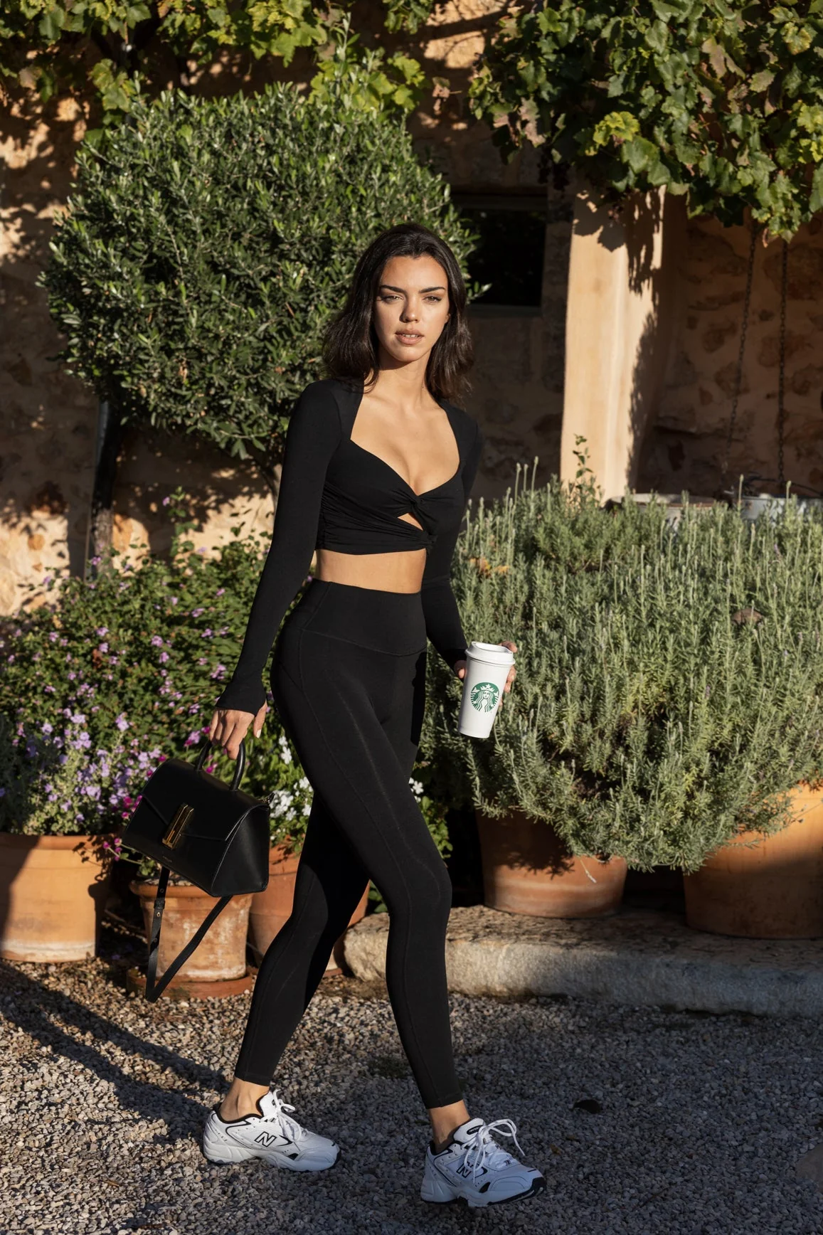 Knotty Chic Ruched Long Sleeve Crop Top - Image 5