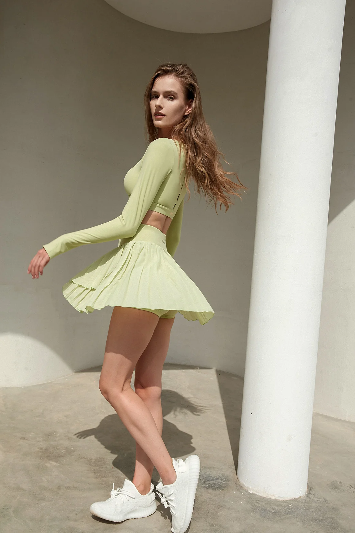 Kono Long Sleeve Crop Top - Image 2