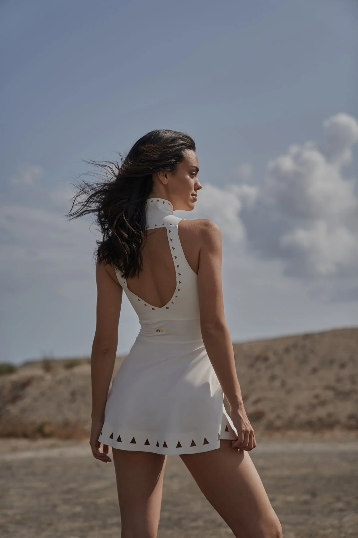 Lavish Laser Cut Zip Dress - Image 5