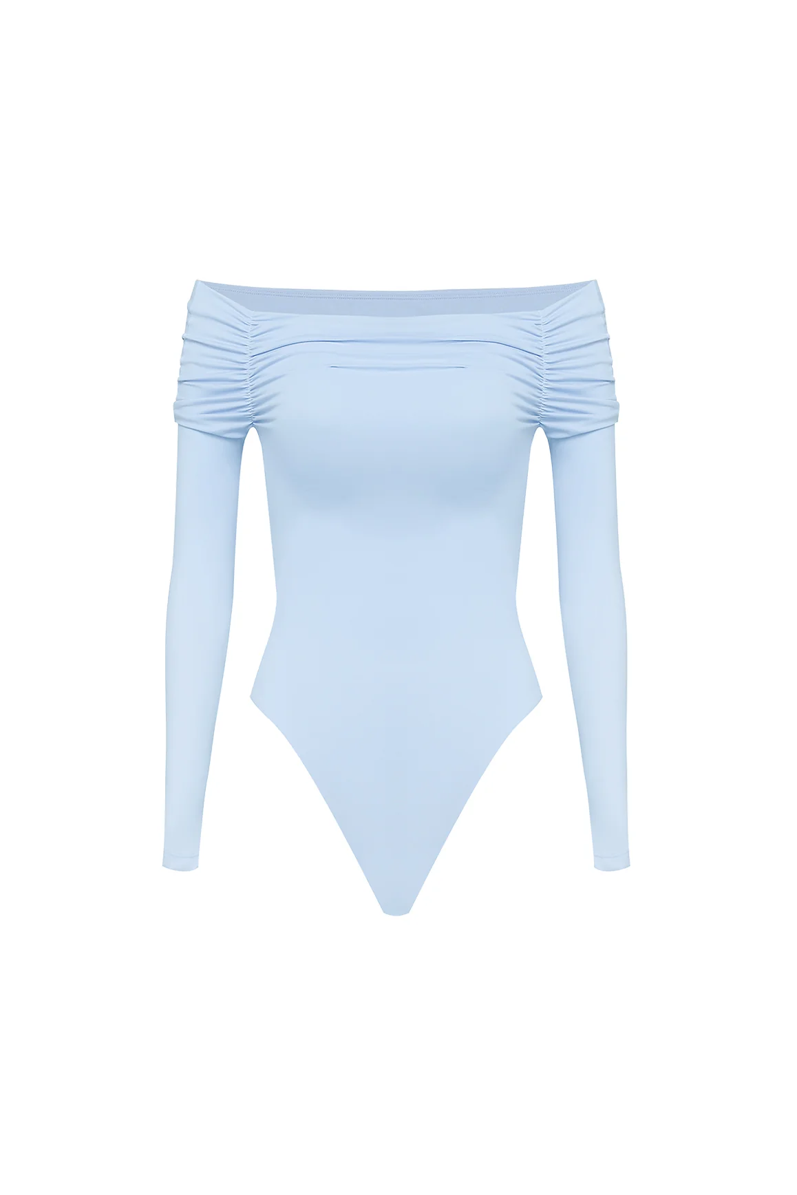 Long Sleeve Off Shoulder Pleated Bodysuit - Image 16