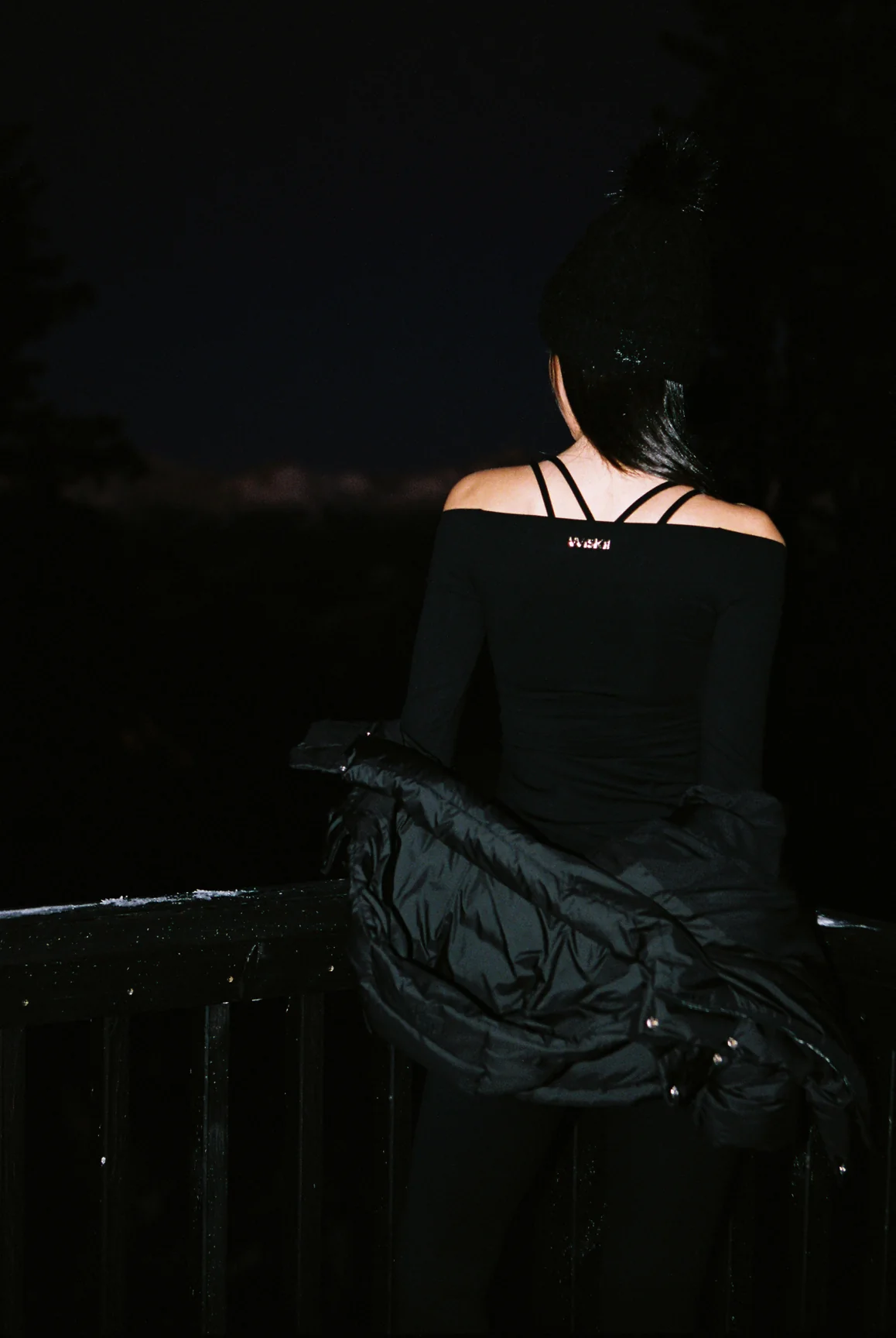 Long Sleeve Ruched Off-Shoulder Top - Image 3