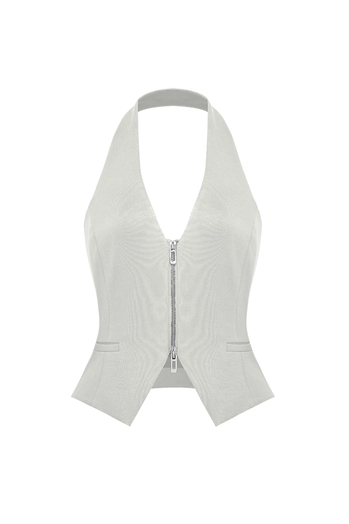 Mere Dual-Zip Halter Vest - Image 6