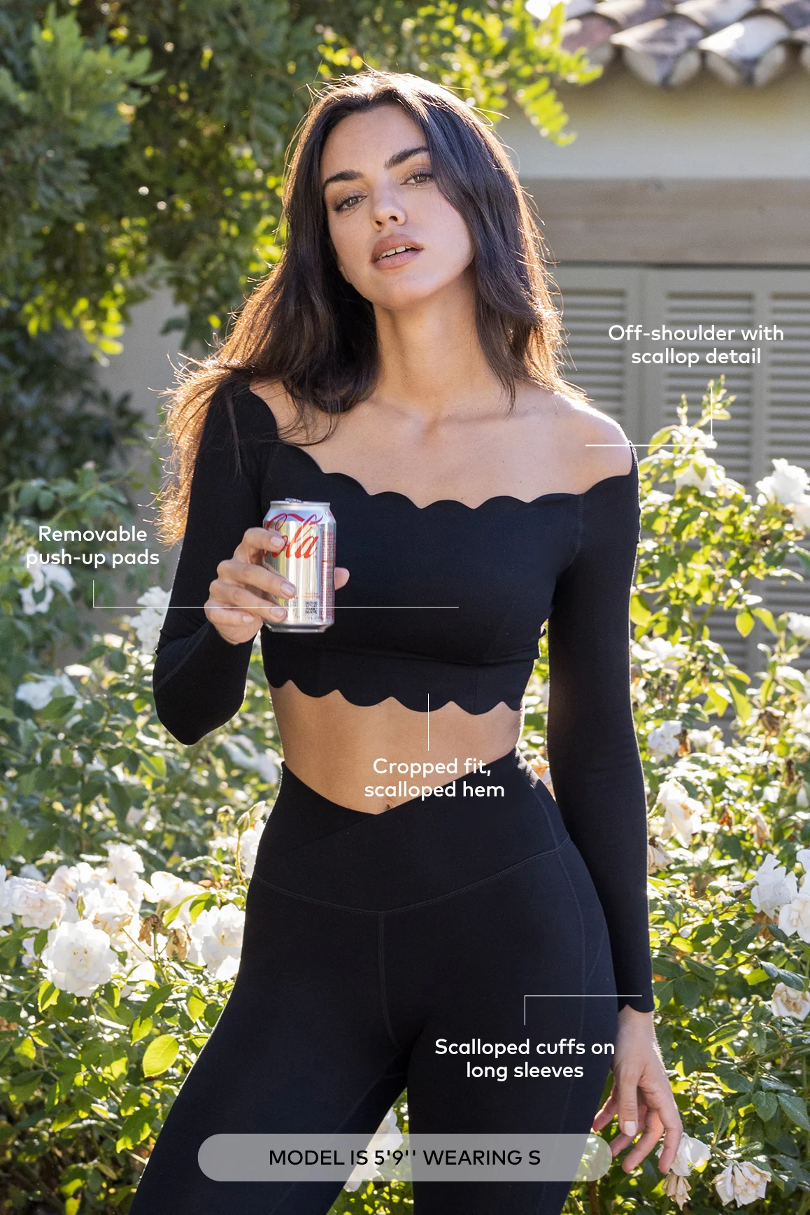 Off Shoulder Long Sleeve Crop Top - Image 15