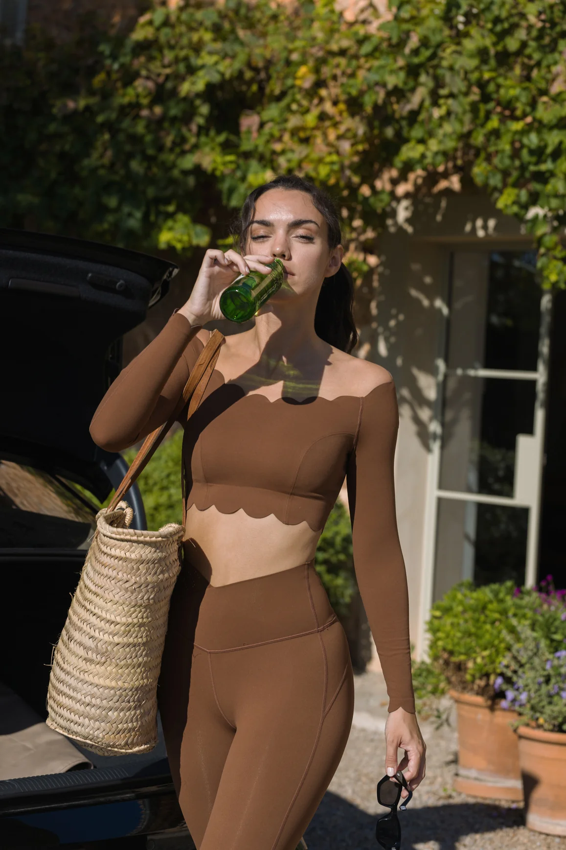 Off Shoulder Long Sleeve Crop Top - Image 25