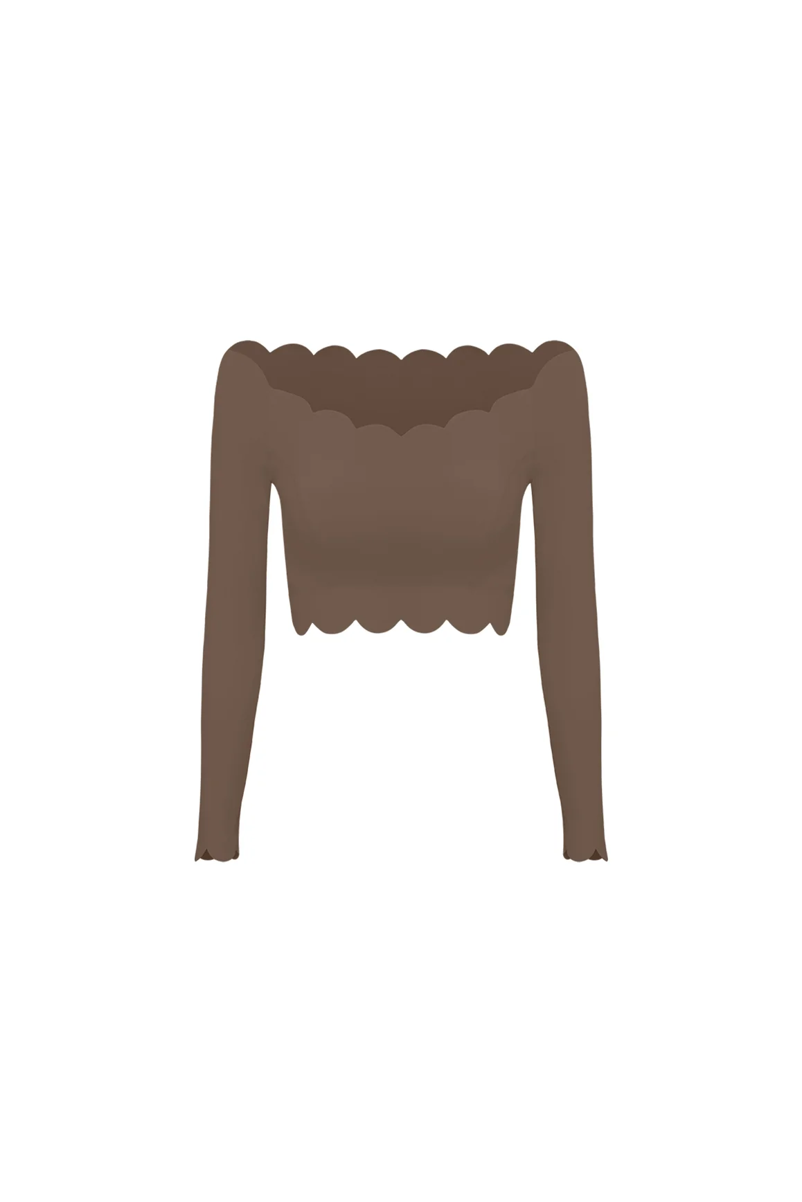 Off Shoulder Long Sleeve Crop Top - Image 41