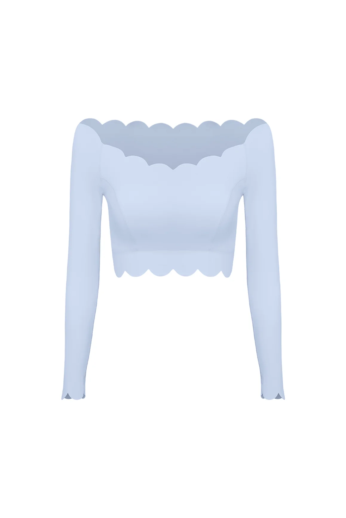 Off Shoulder Long Sleeve Crop Top - Image 36