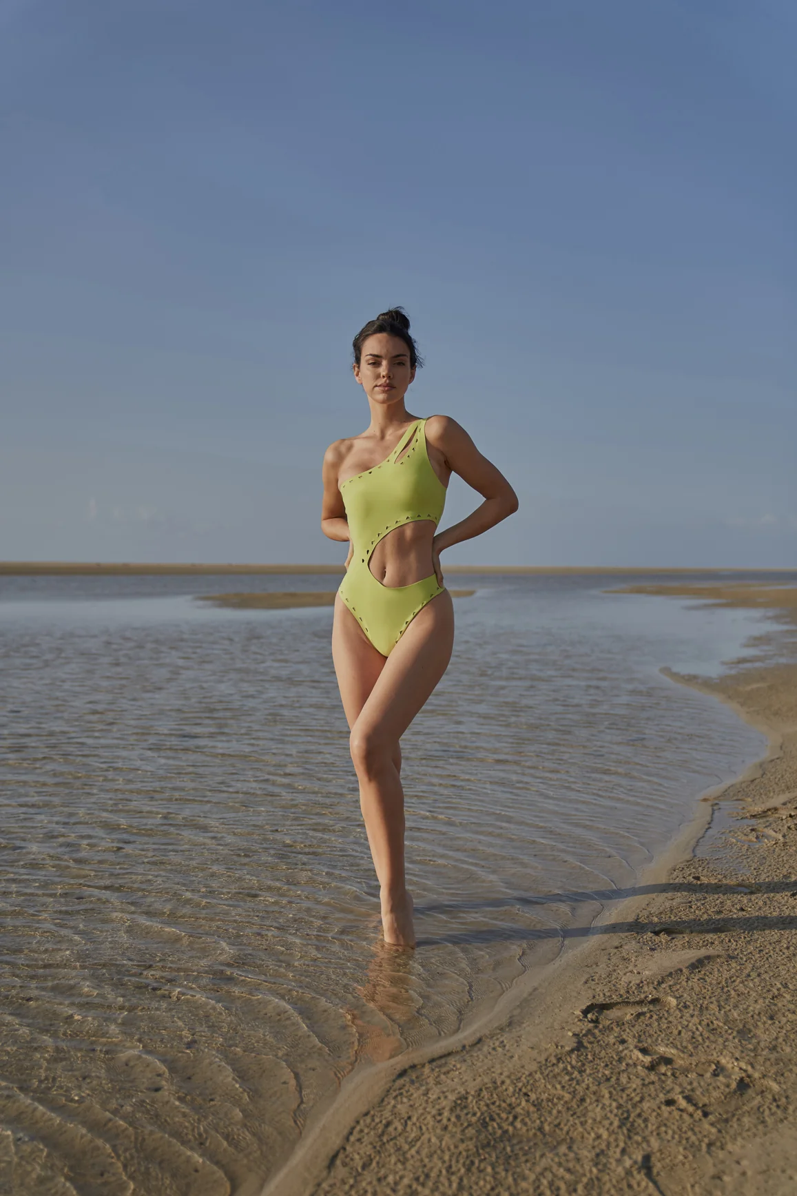 One Shoulder Laser Cut Swimsuit - Image 12