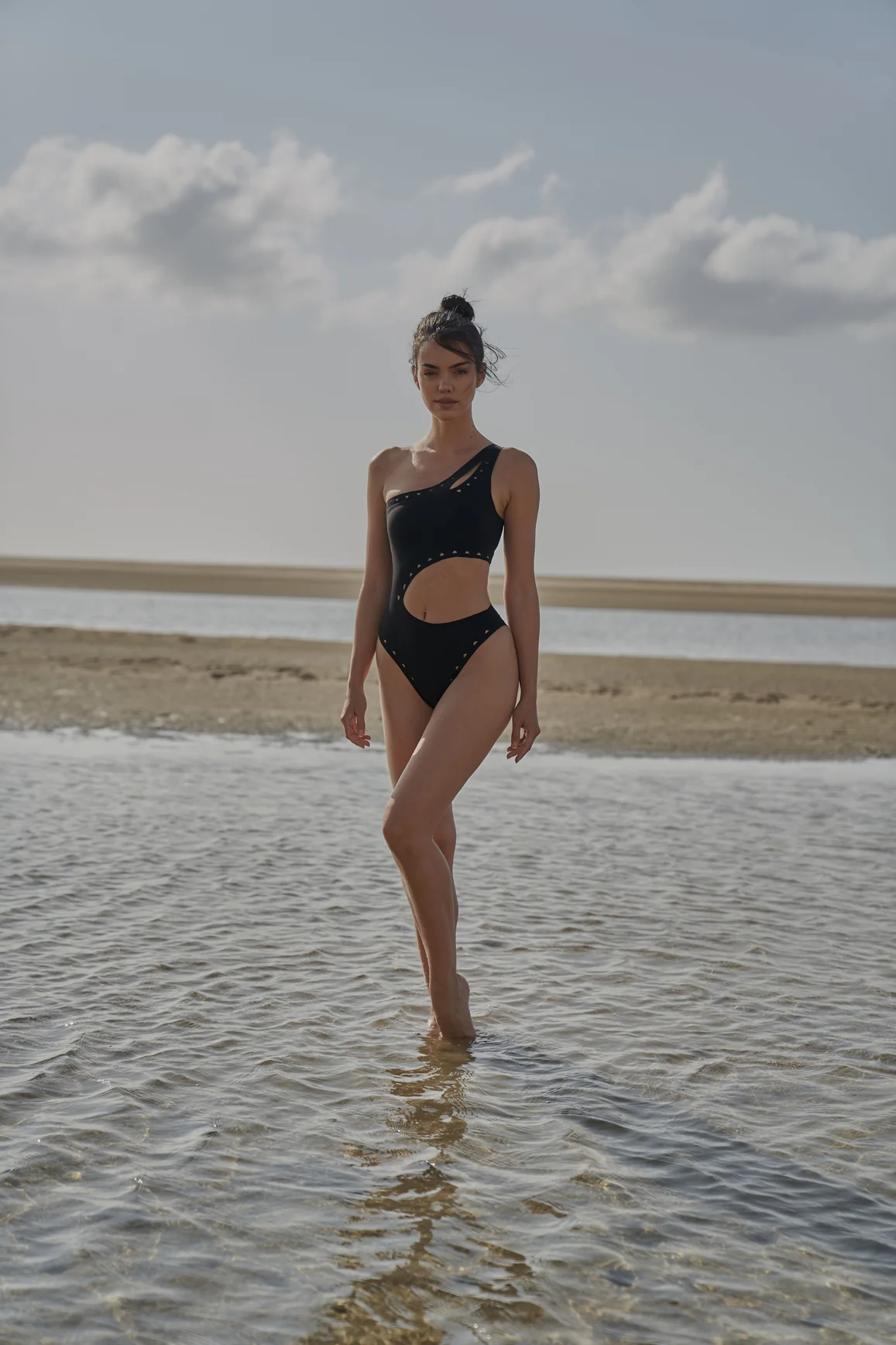 One Shoulder Laser Cut Swimsuit - Image 21