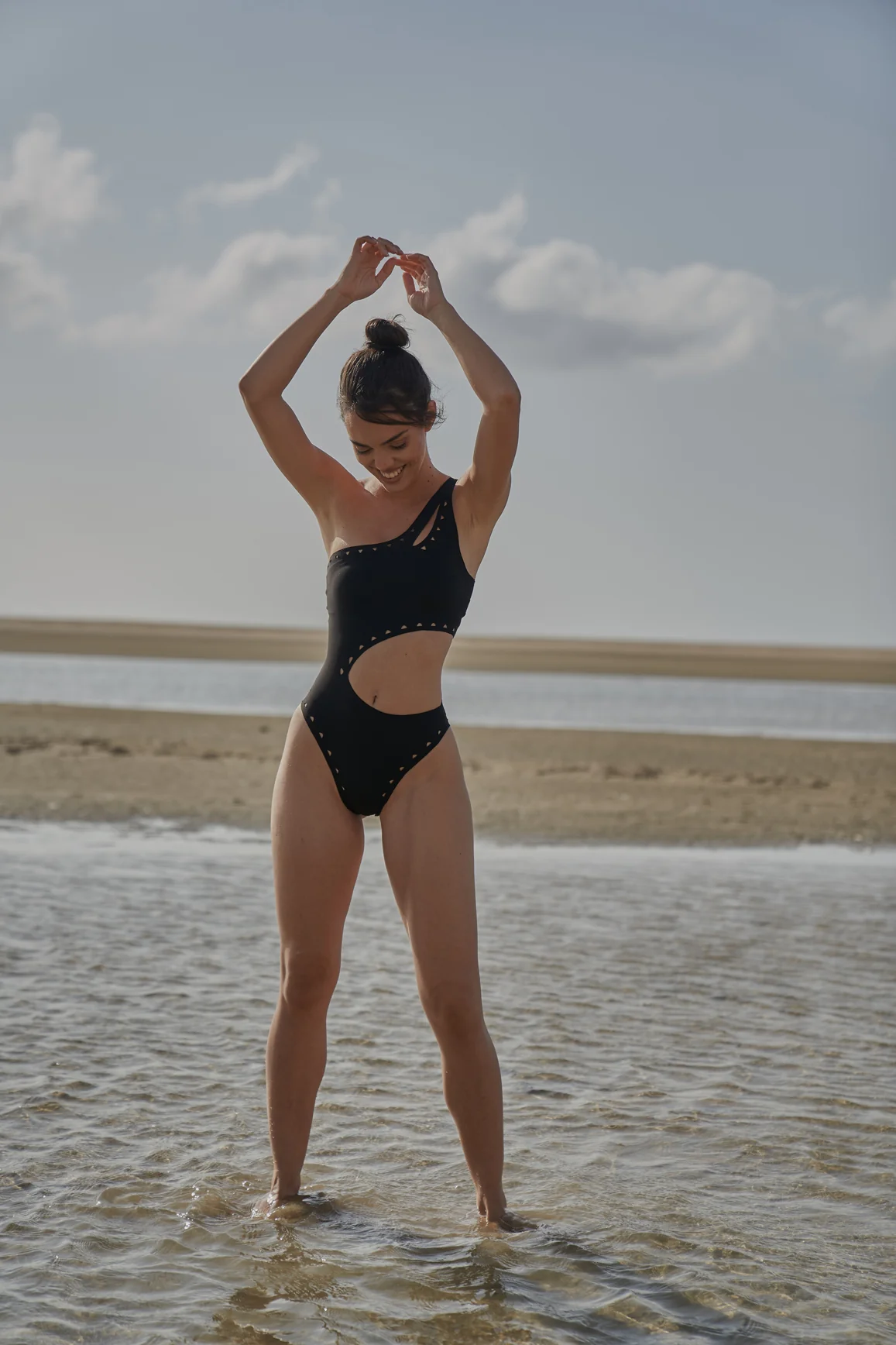 One Shoulder Laser Cut Swimsuit - Image 22