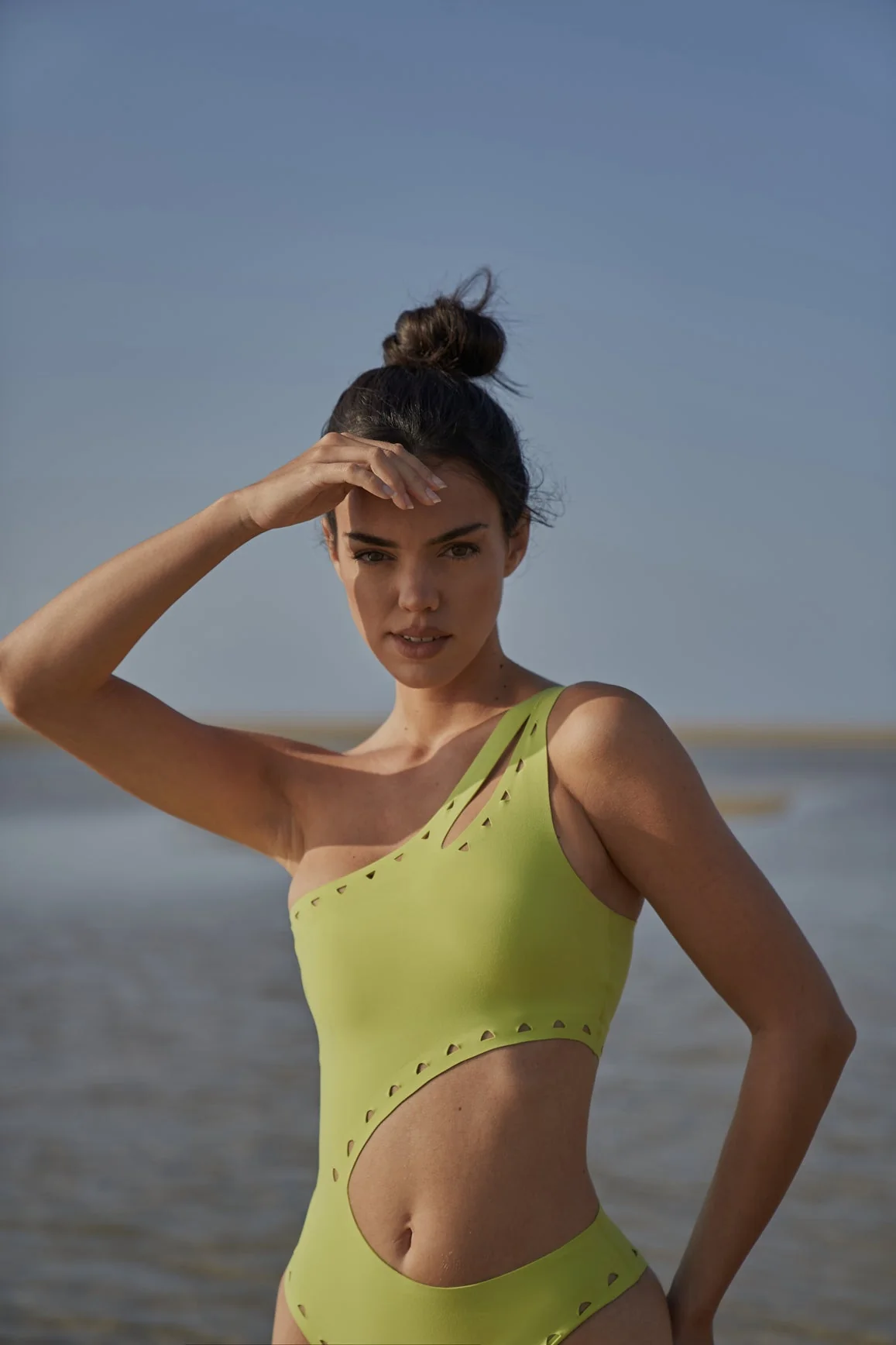 One Shoulder Laser Cut Swimsuit - Image 5