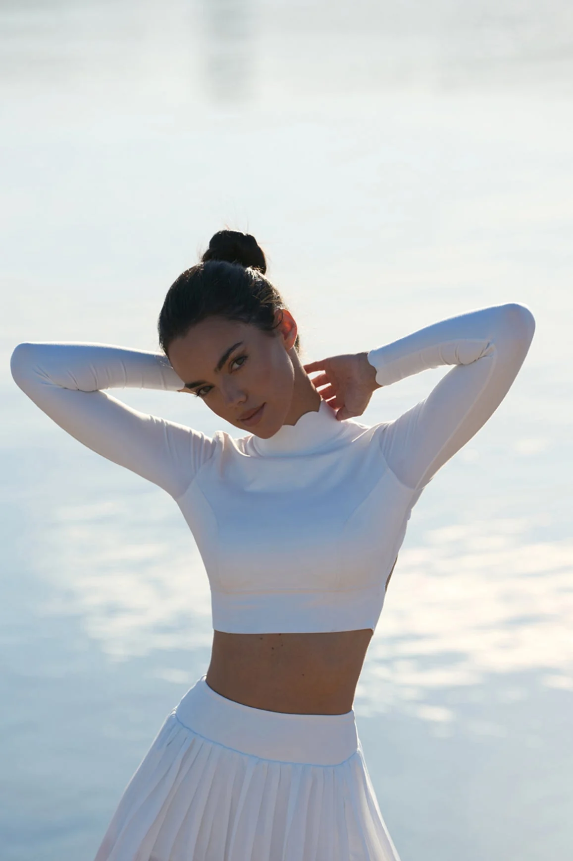 Open Back Long Sleeve Crop Top - Image 3