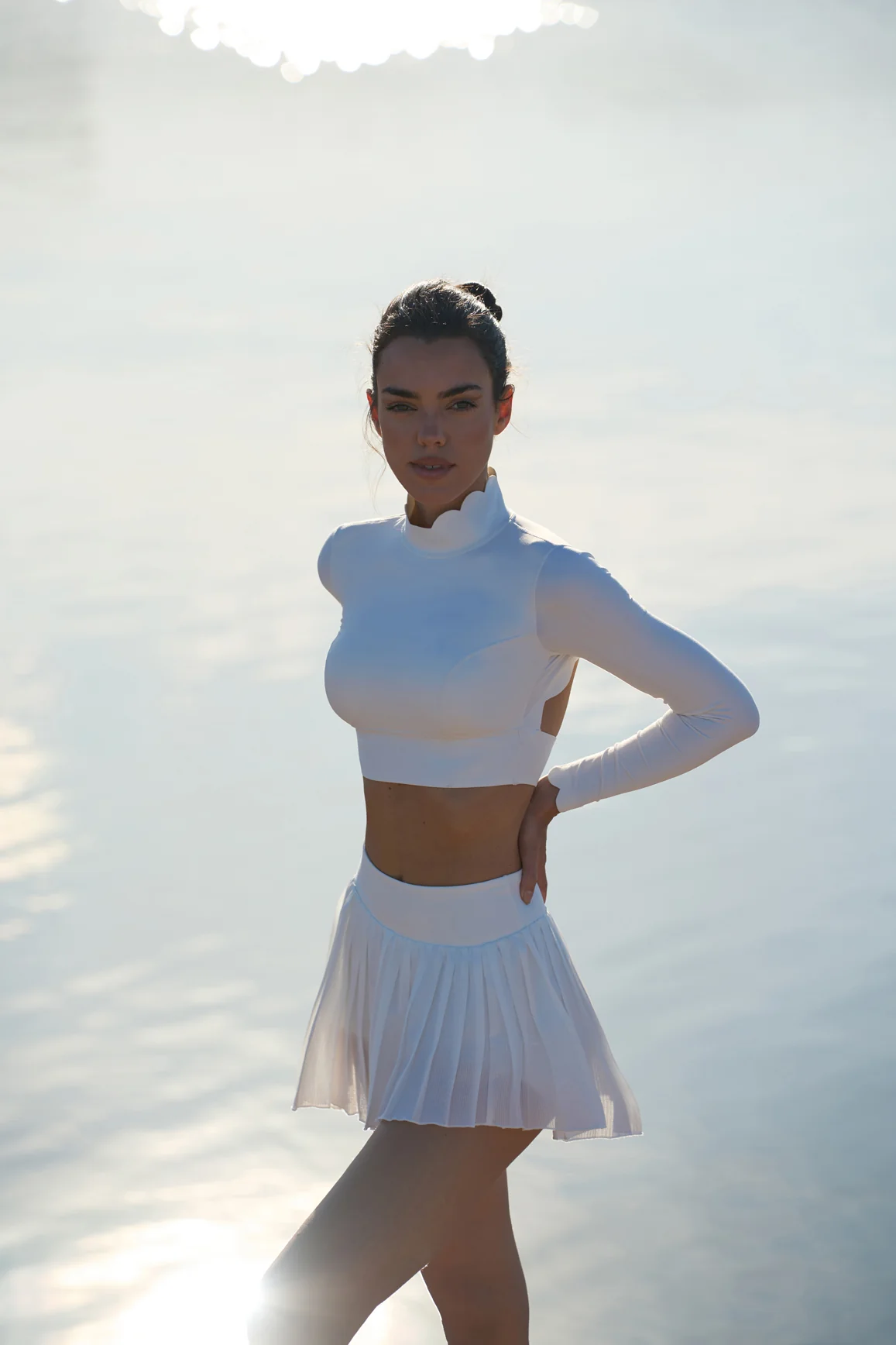 Open Back Long Sleeve Crop Top - Image 5