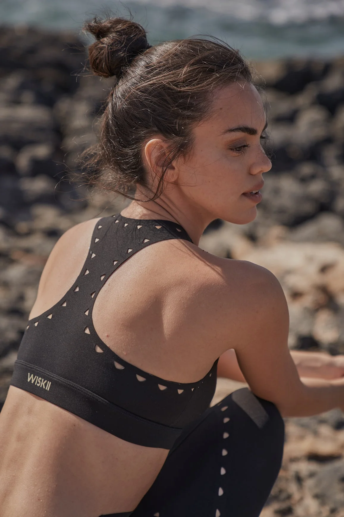 Racerback Laser Cut Sports Bra - Image 2
