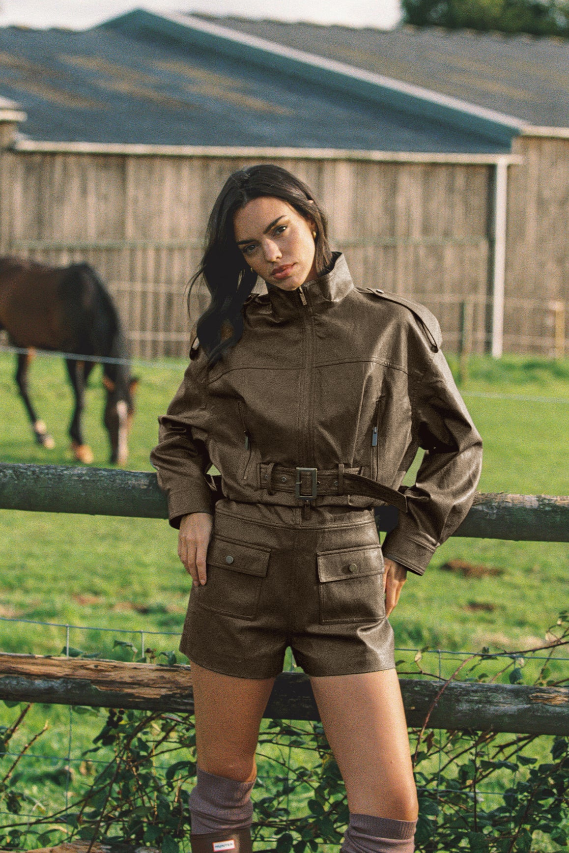 Retro Faux Leather Jacket - Image 15