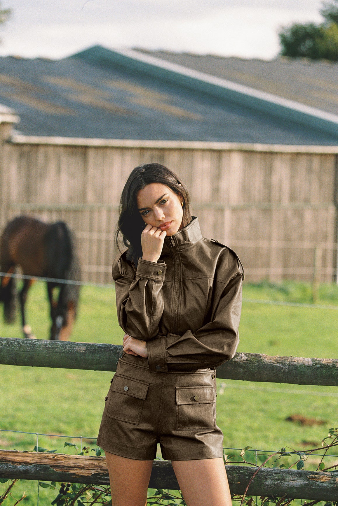 Retro Faux Leather Jacket - Image 16