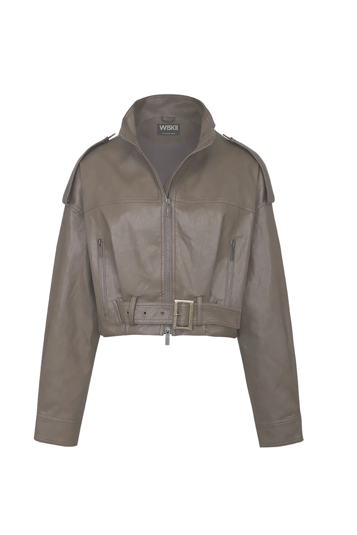 Retro Faux Leather Jacket - Image 17