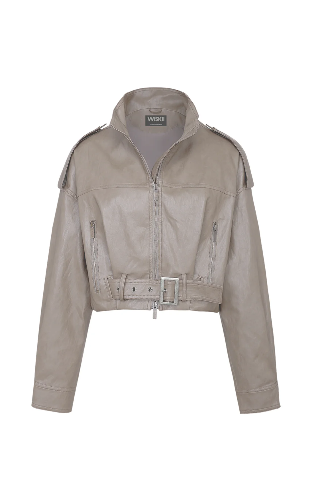 Retro Faux Leather Jacket - Image 18