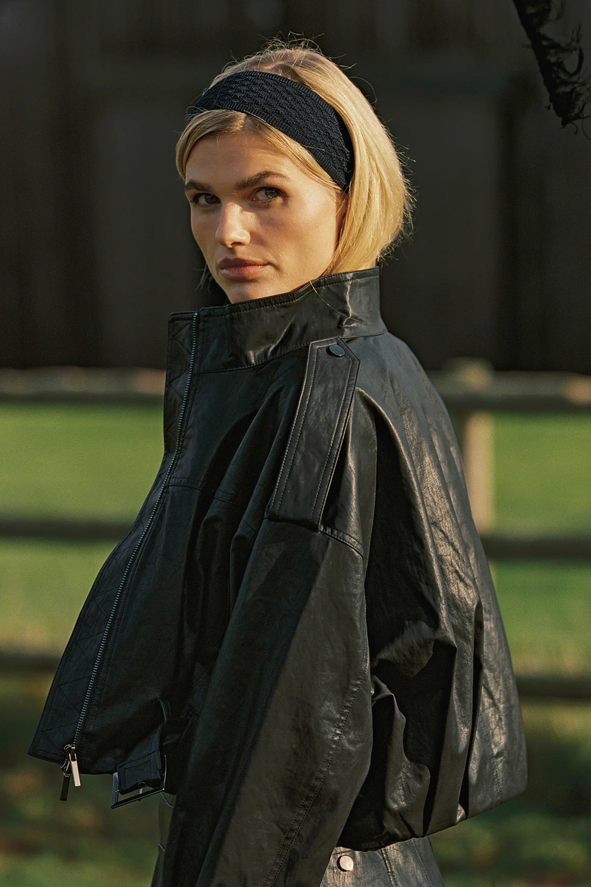 Retro Faux Leather Jacket - Image 2