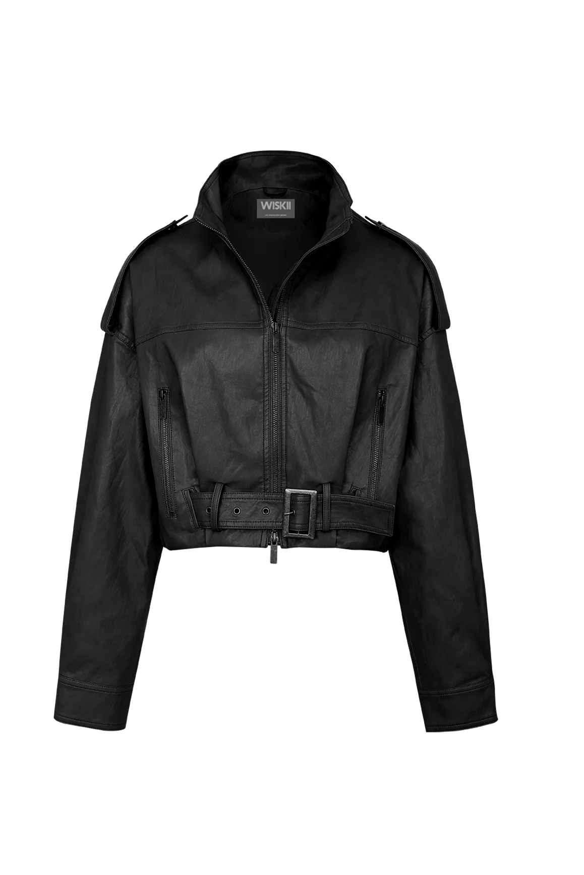 Retro Faux Leather Jacket - Image 8