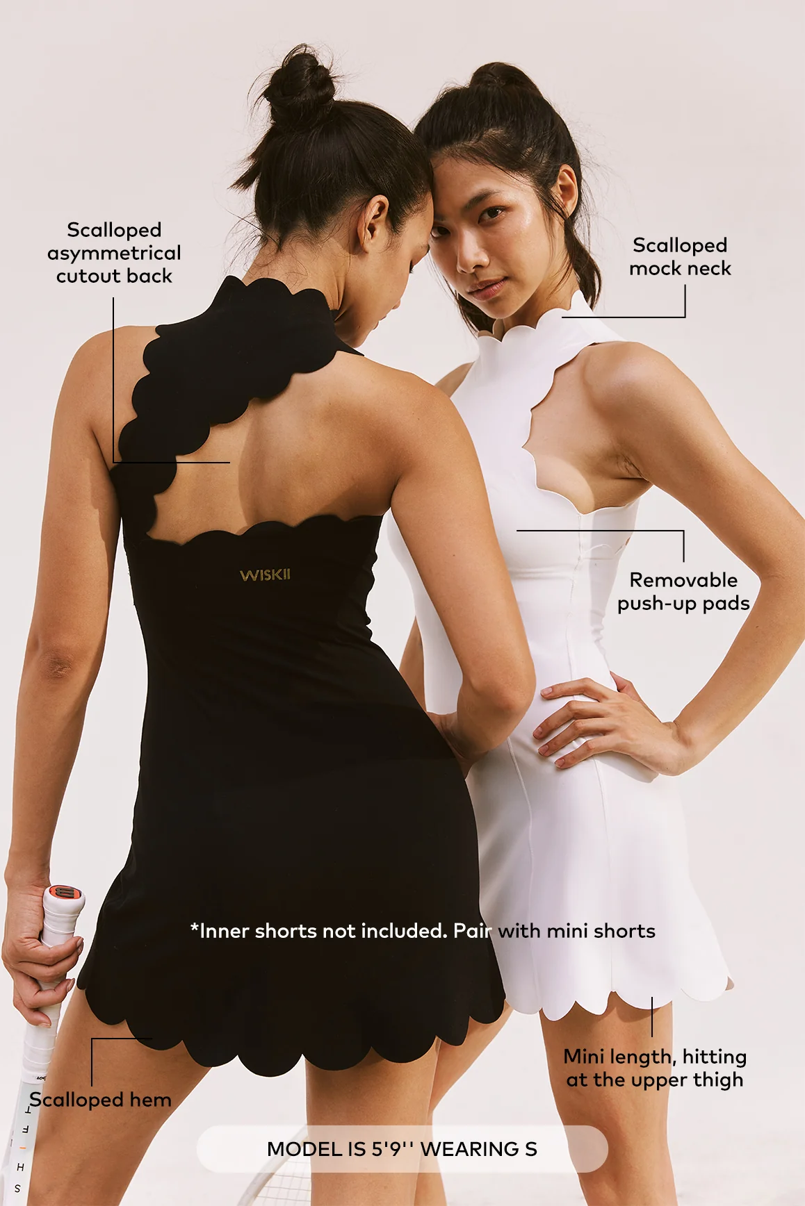 Scallop Back Mock Neck Dress - Image 3