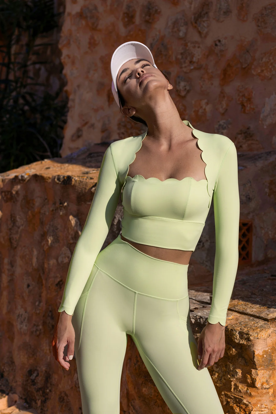 Scallop Cropped Long Sleeve Top - Image 56