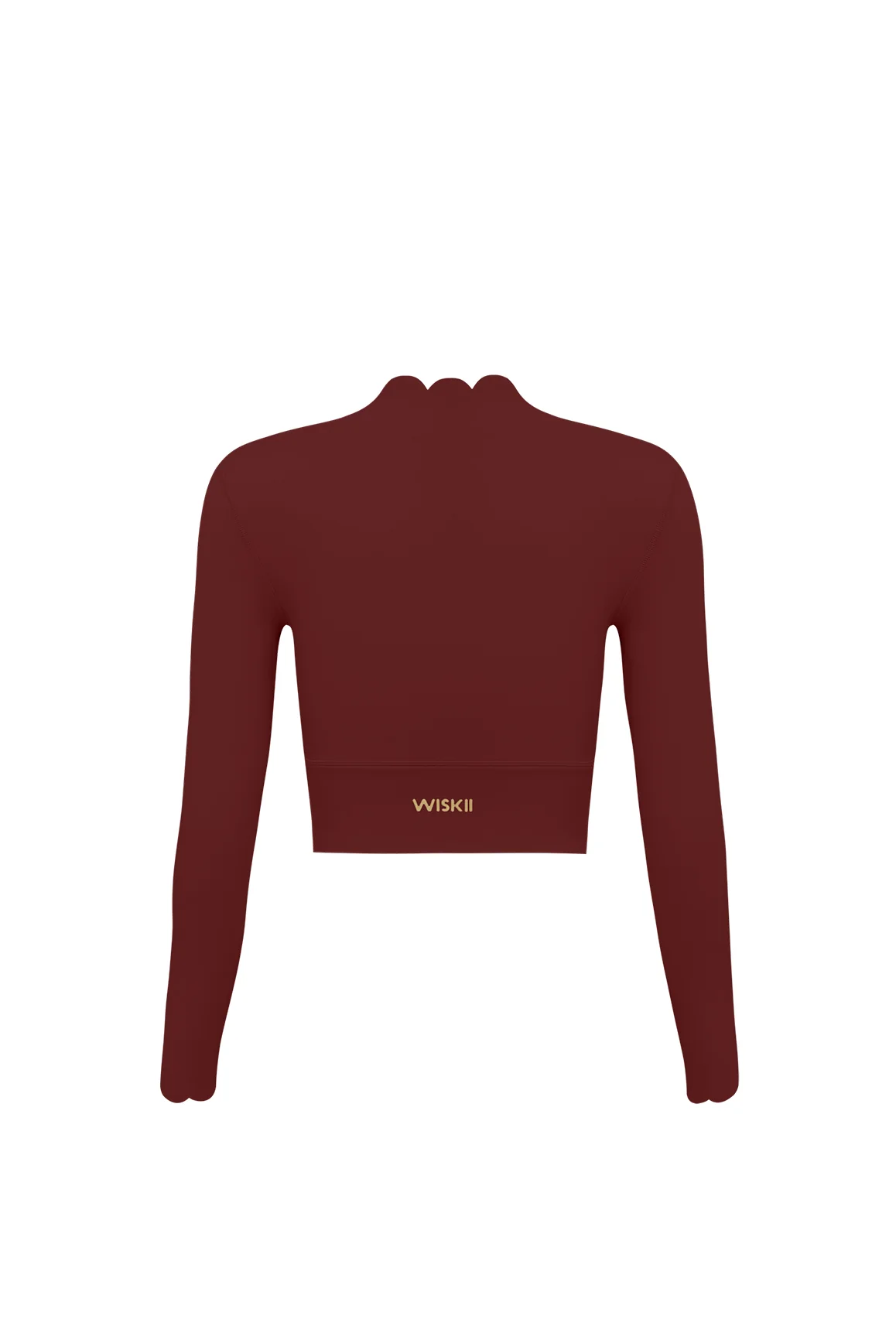 Scallop Cropped Long Sleeve Top - Image 7