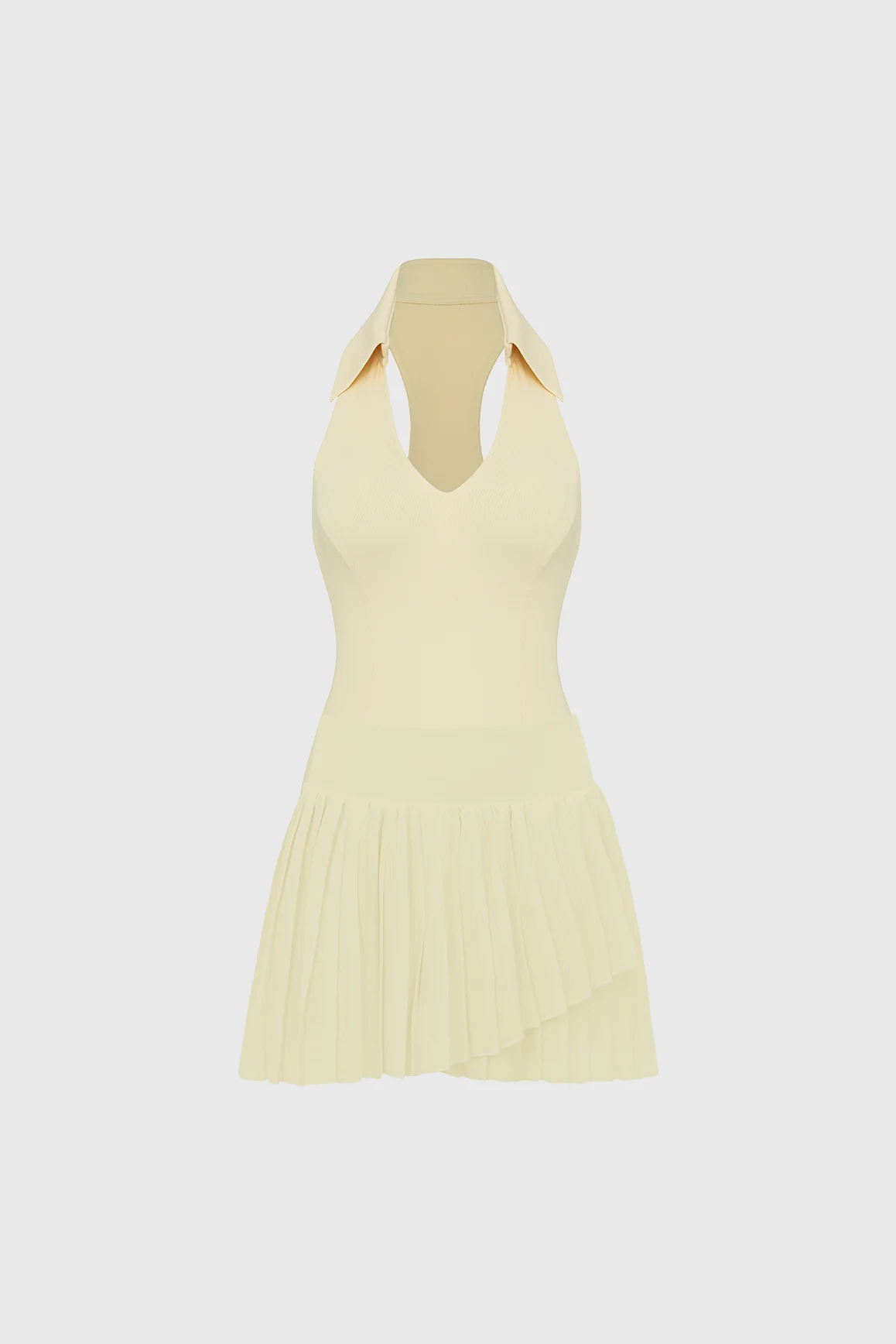 Sleeveless Polo Tank Top & WISKII Pleated Skirts