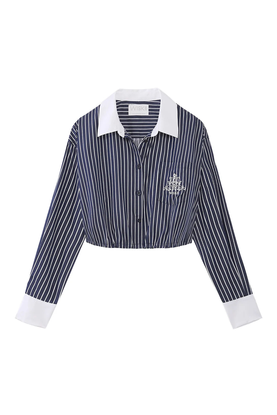 Stripe Button-Down Crop Shirt - Image 18