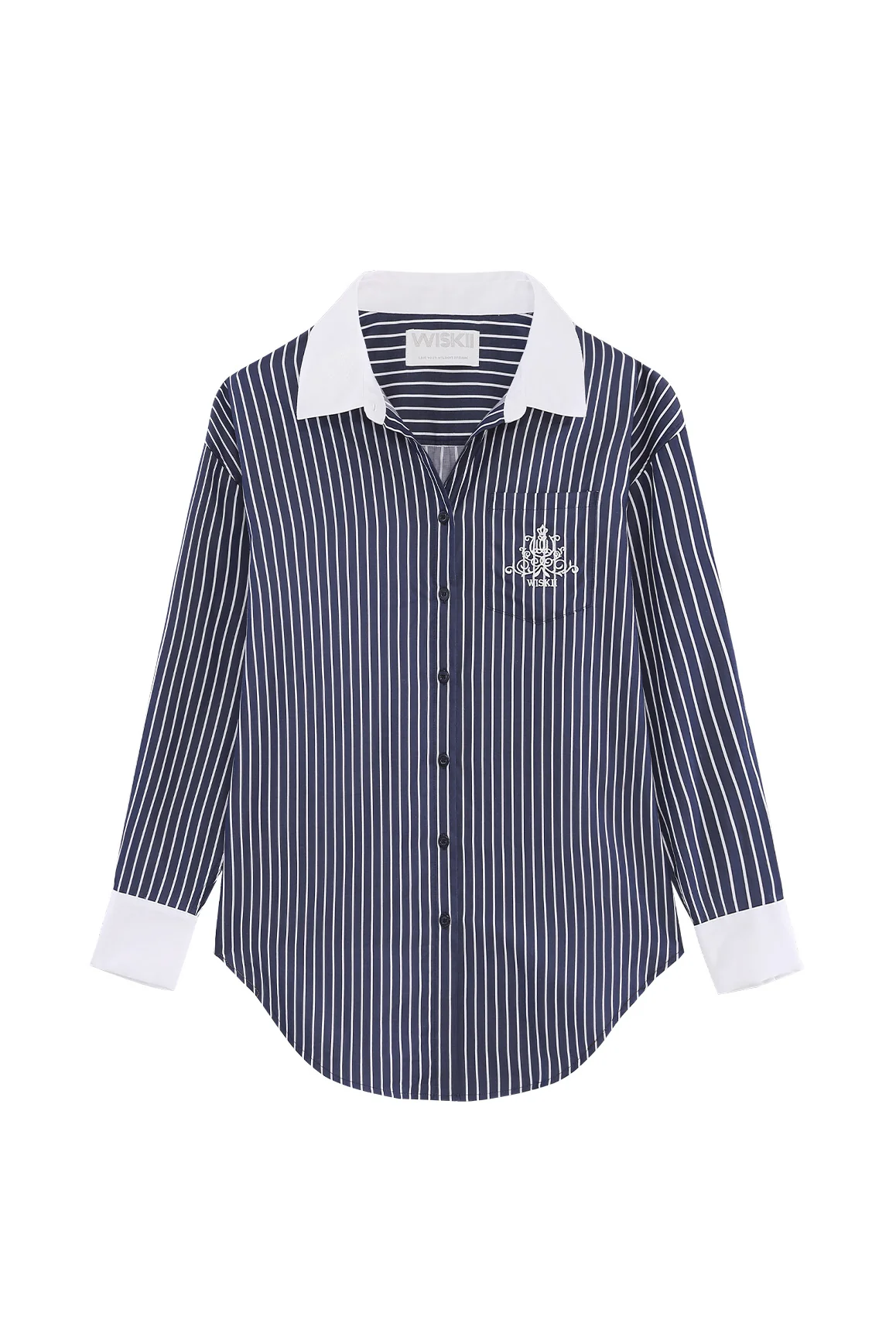Stripe Button-Down Longline Shirt - Image 4