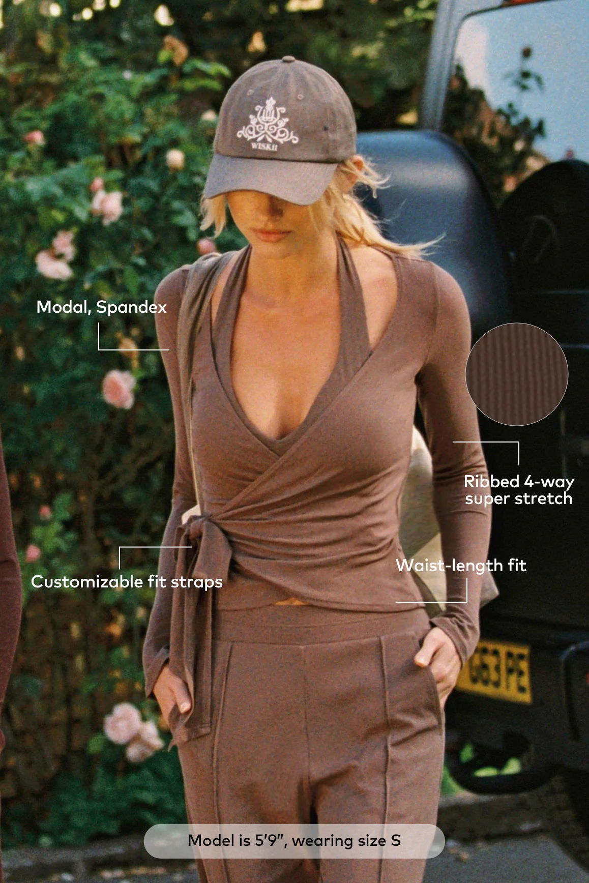 Tie-Front Long Sleeve Top - Image 2
