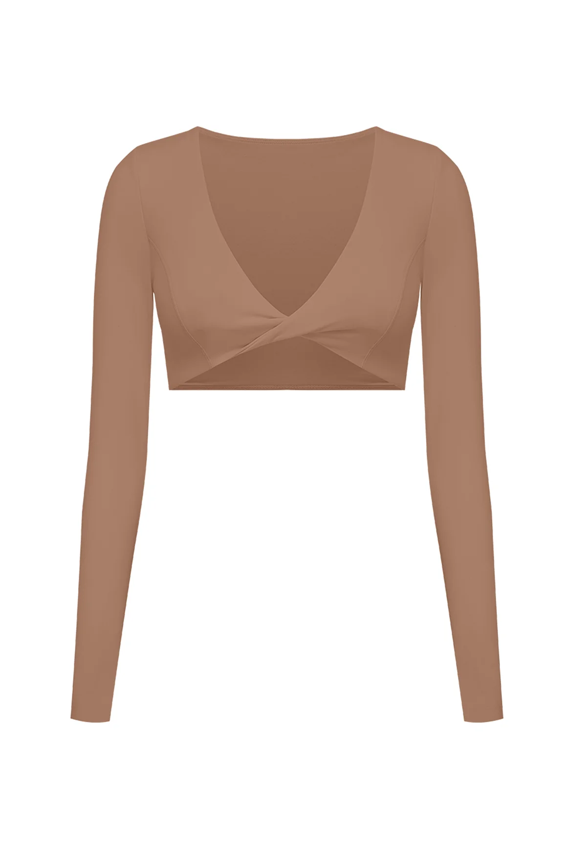 Twist-Front Long Sleeve Crop Top - Image 42