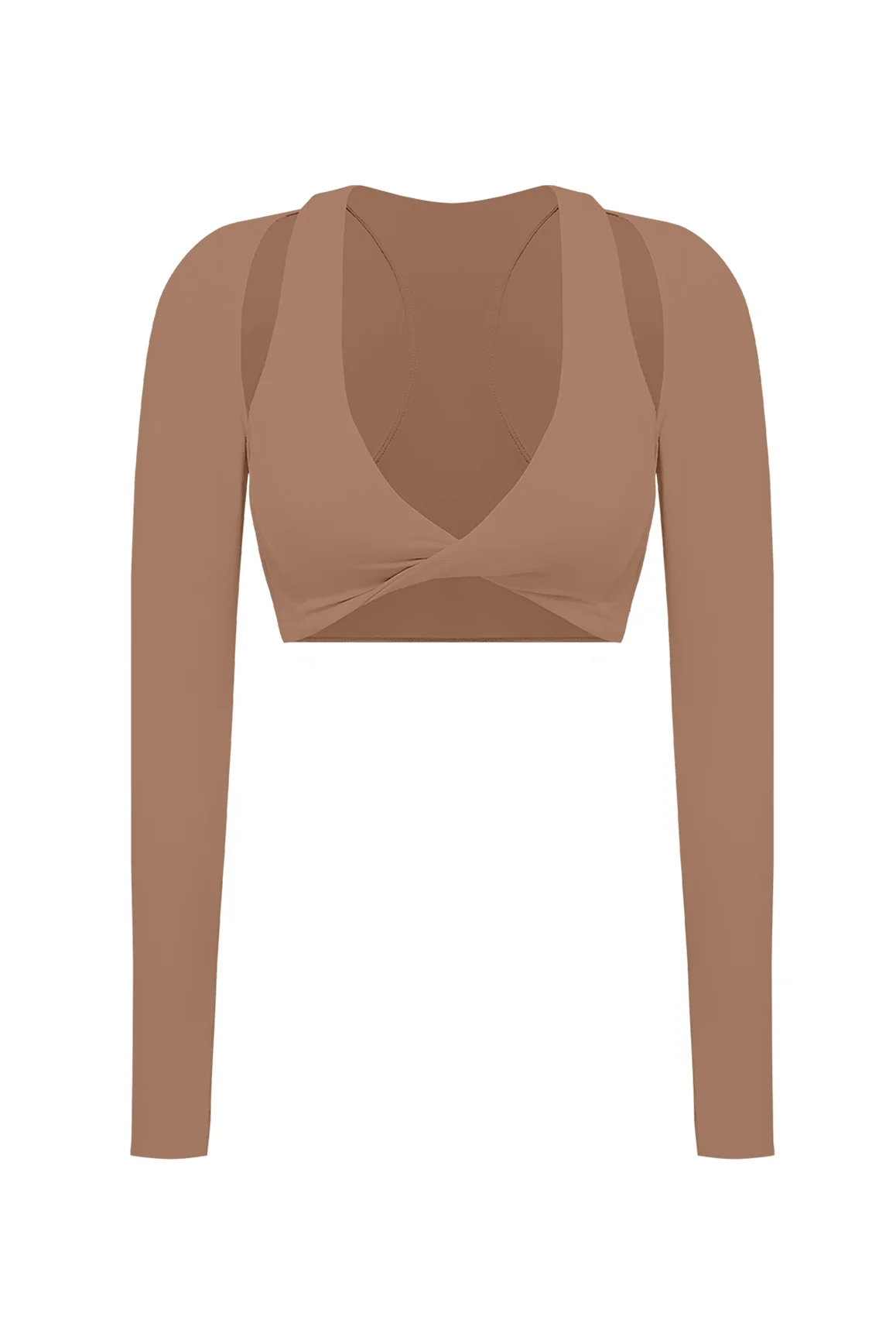 Twist-Front Shoulder Cut Crop Top - Image 48