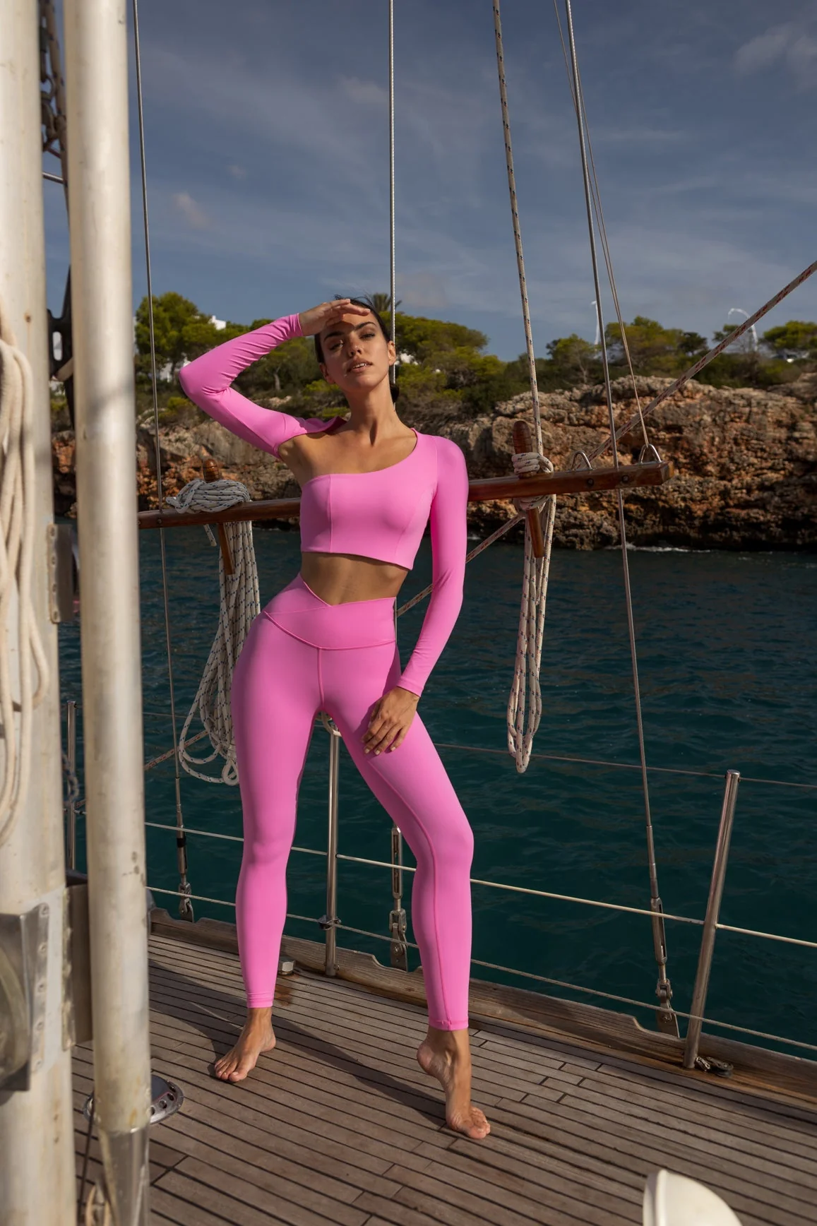 Unique Cut Long Sleeve Crop Top - Image 6