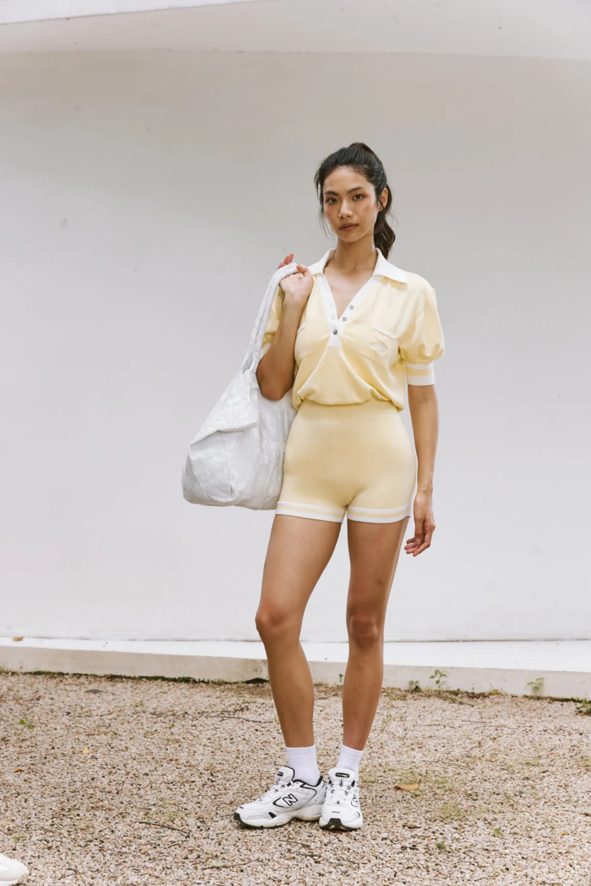 V-Neck Polo Short Sleeve Playsuit - Image 8