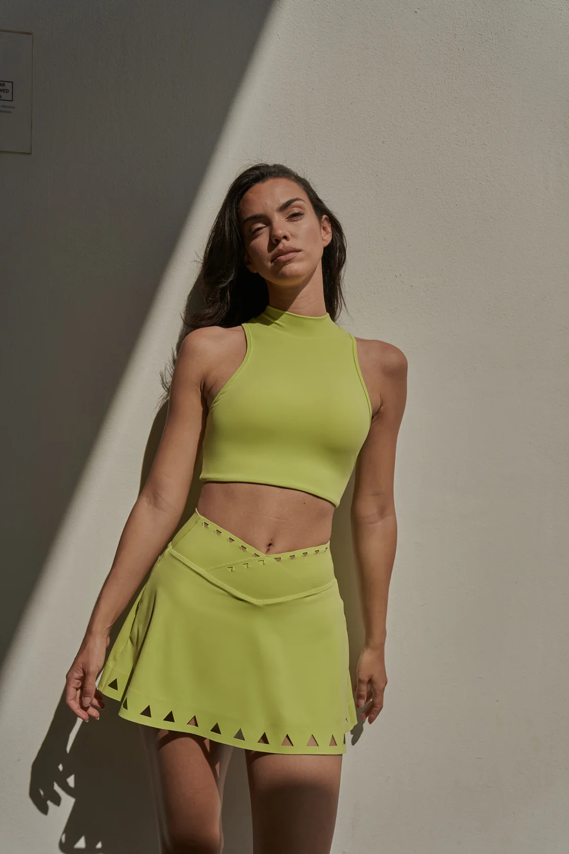 V-waist Laser Cut Tennis Skirt - Image 30