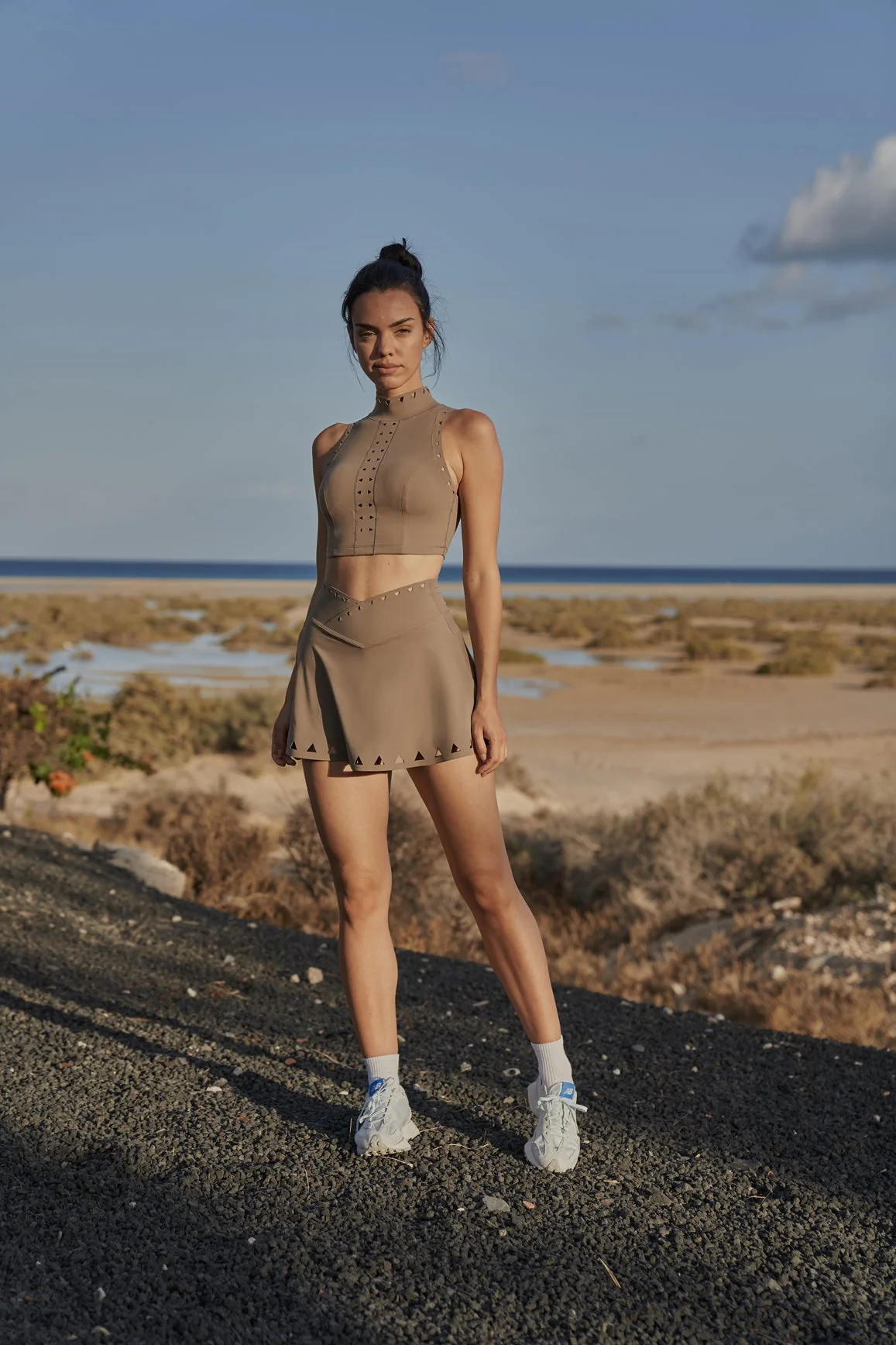 V-waist Laser Cut Tennis Skirt - Image 3
