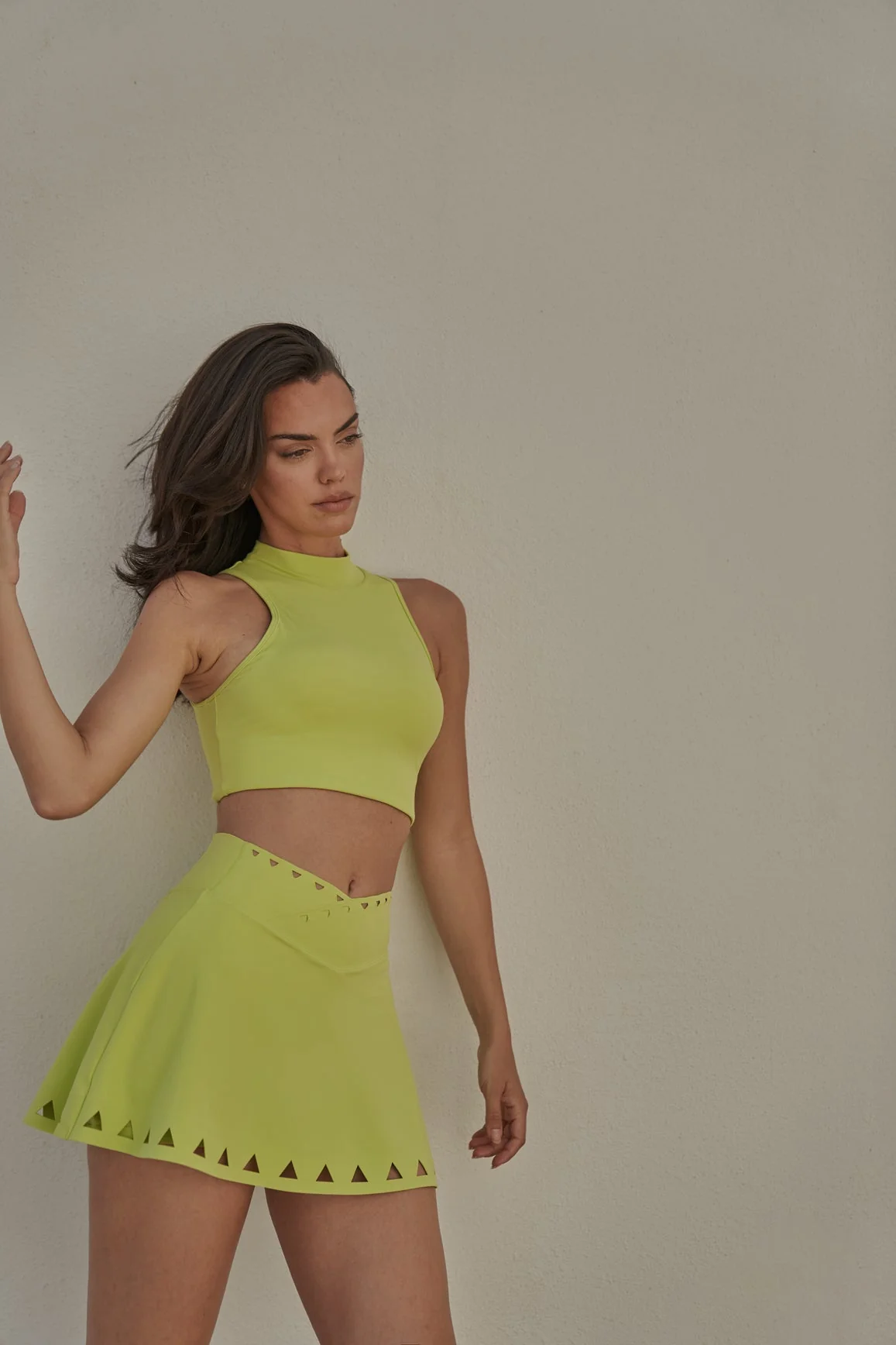V-waist Laser Cut Tennis Skirt - Image 4